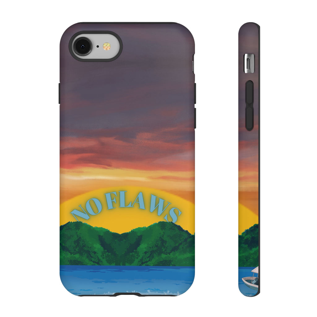 Sunset 'No Flaws' Tough Phone Case — Tropical Beach Protective Cover