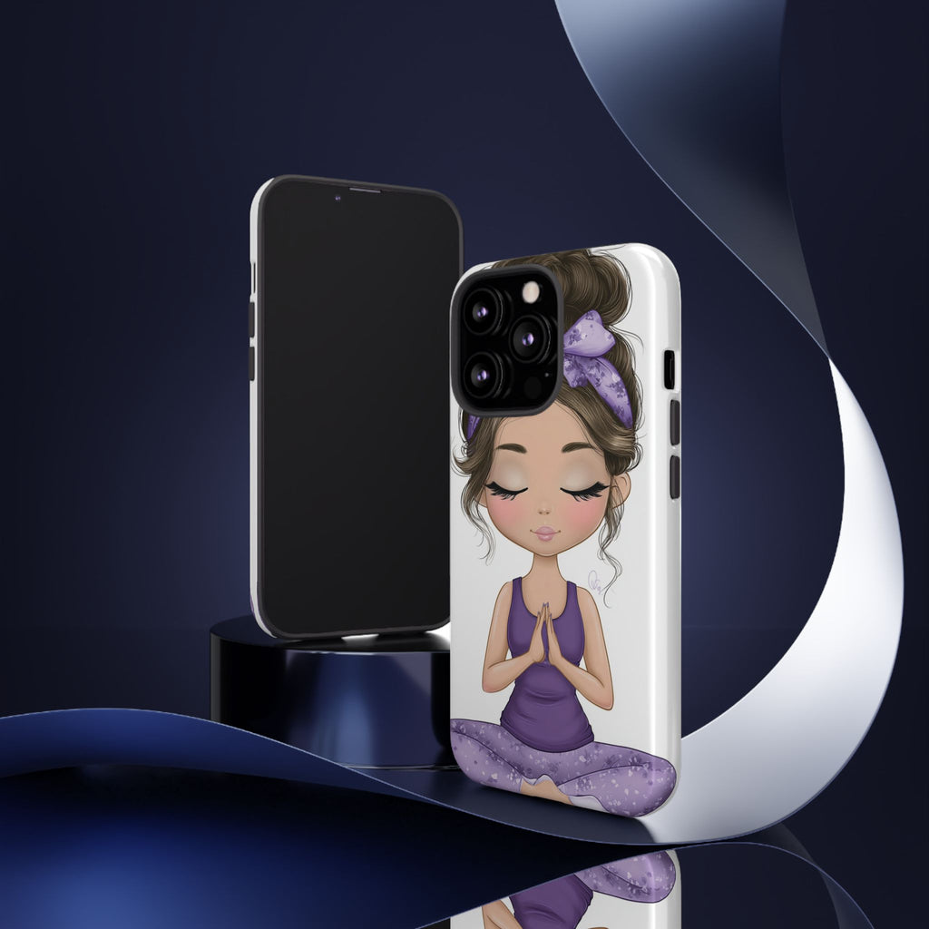 Yoga Phone Case for Mindfulness Gift for Yogis, Meditation Accessory, Zen Vibe
