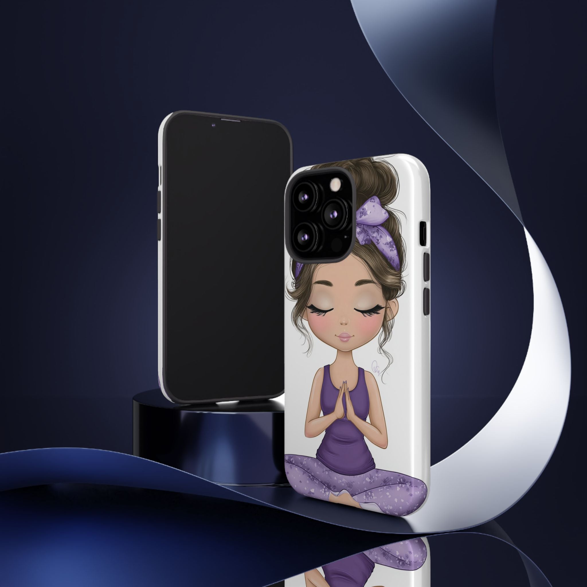 Yoga Phone Case for Mindfulness Gift for Yogis, Meditation Accessory, Zen Vibe