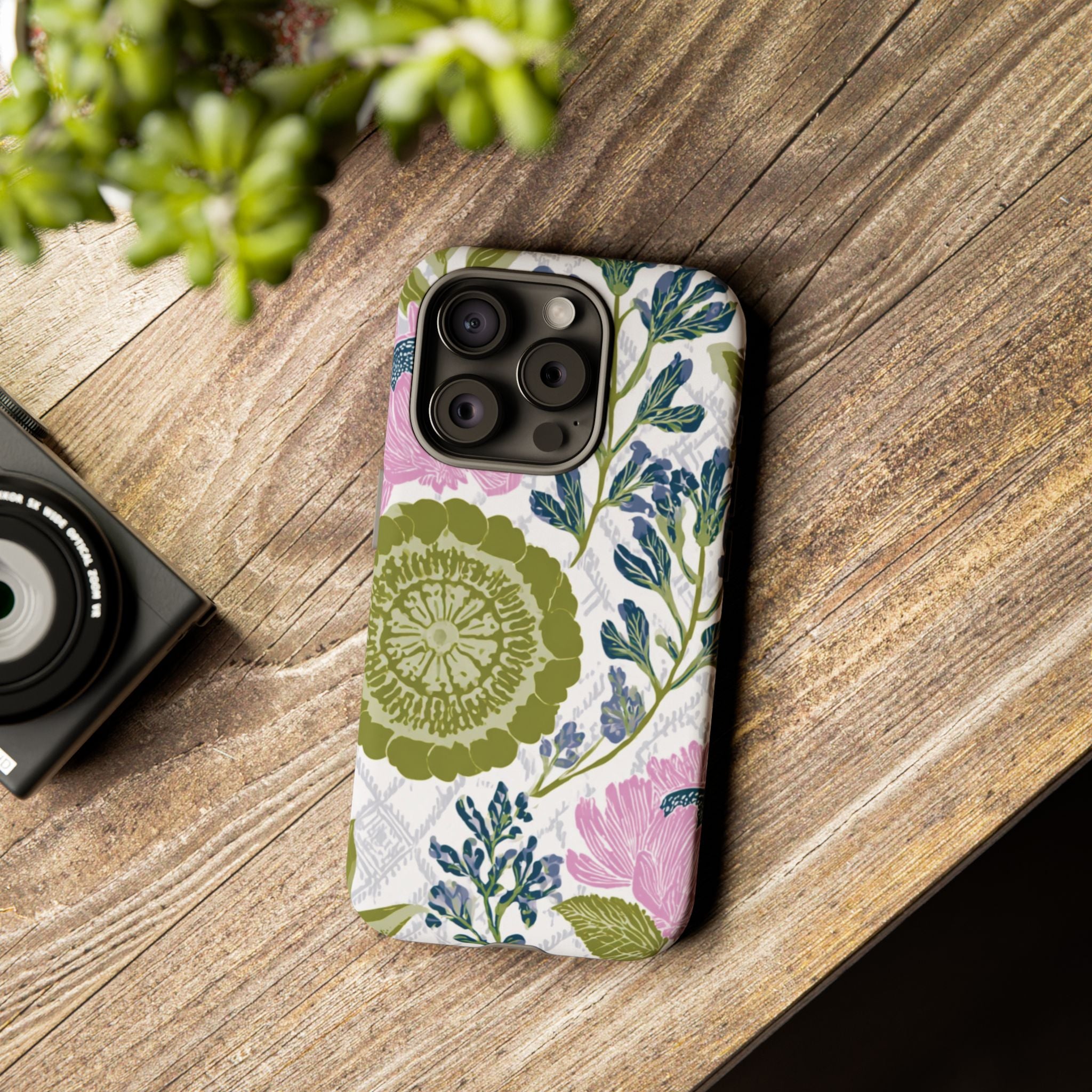 Floral Phone Case, Tough Cases with Elegant Design, Stylish Phone Accessories