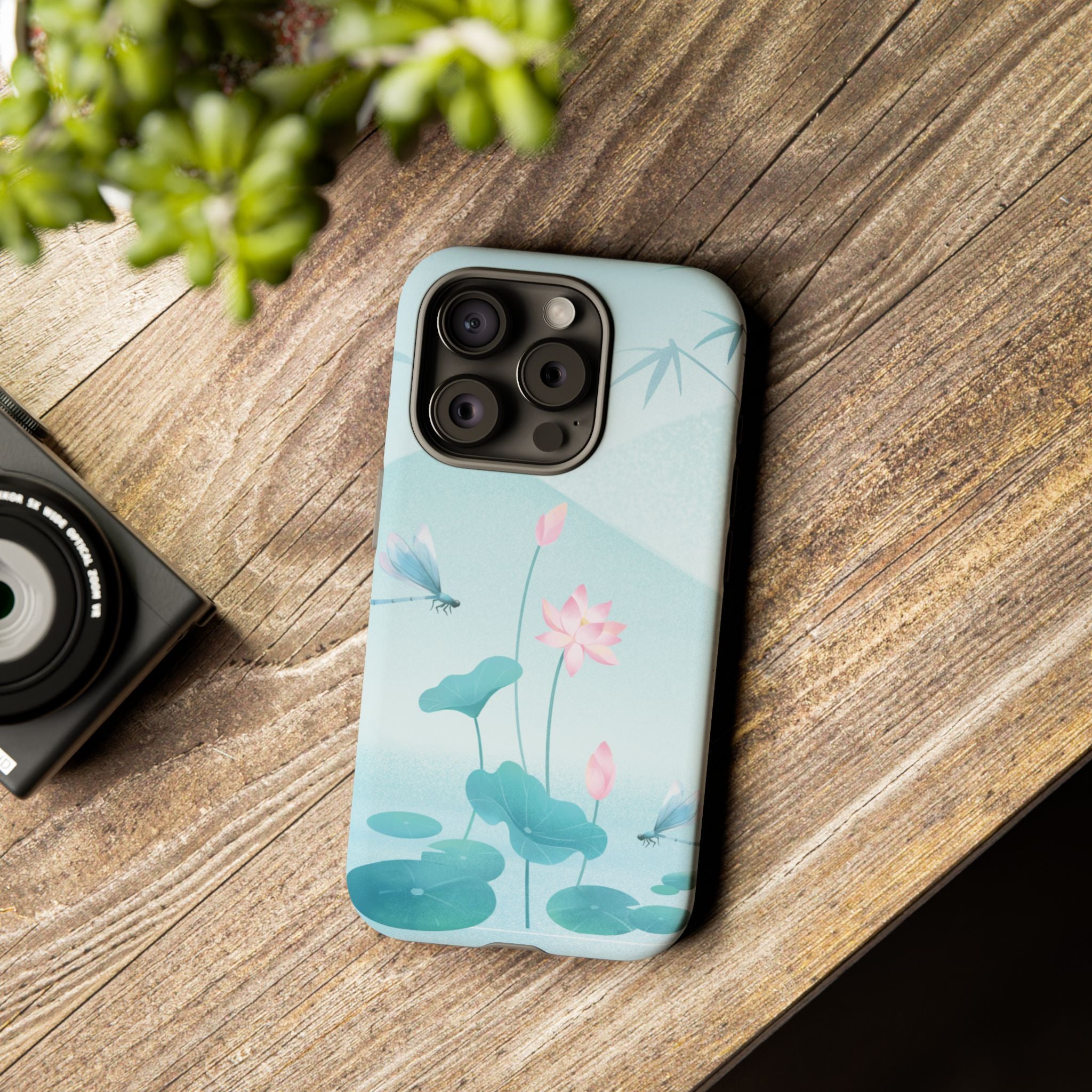 Lotus Pond Phone Case — Serene Floral iPhone Protective Cover