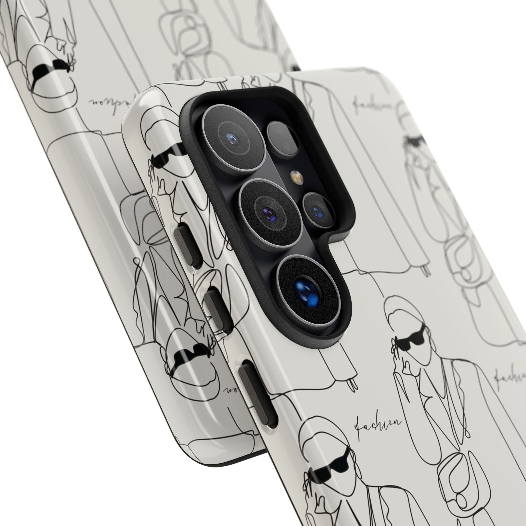 Fashion Sketch Phone Case — Minimalist Chic Designer Pattern