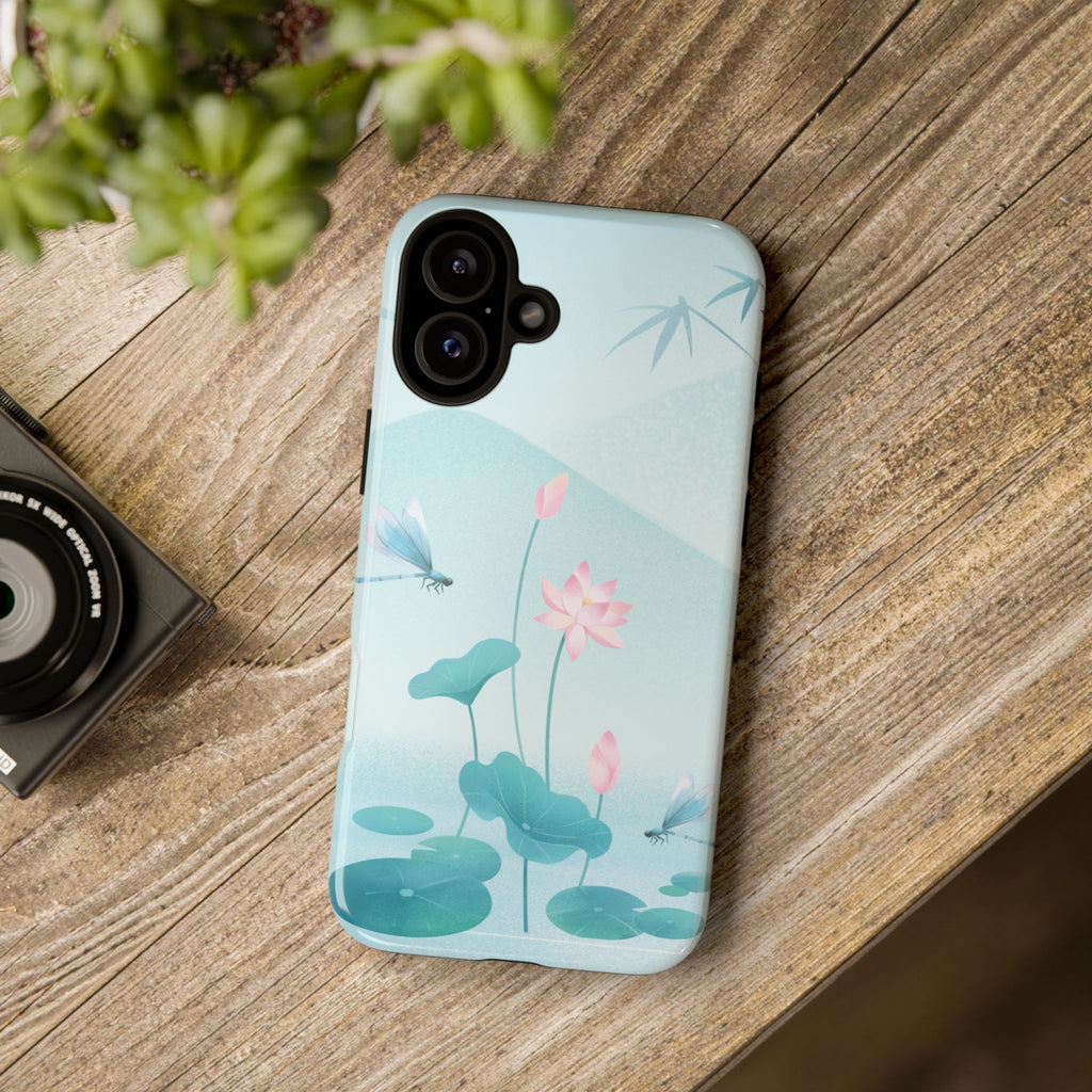 Lotus Pond Phone Case — Serene Floral iPhone Protective Cover