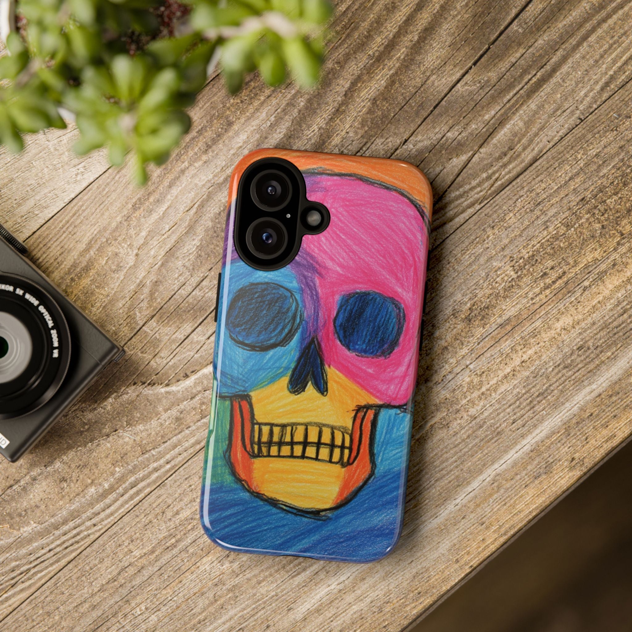 Vibrant Skull Phone Case | Tough Cases, Colorful Design, Unique Art Phone Cover