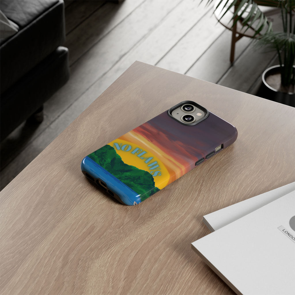 Sunset 'No Flaws' Tough Phone Case — Tropical Beach Protective Cover
