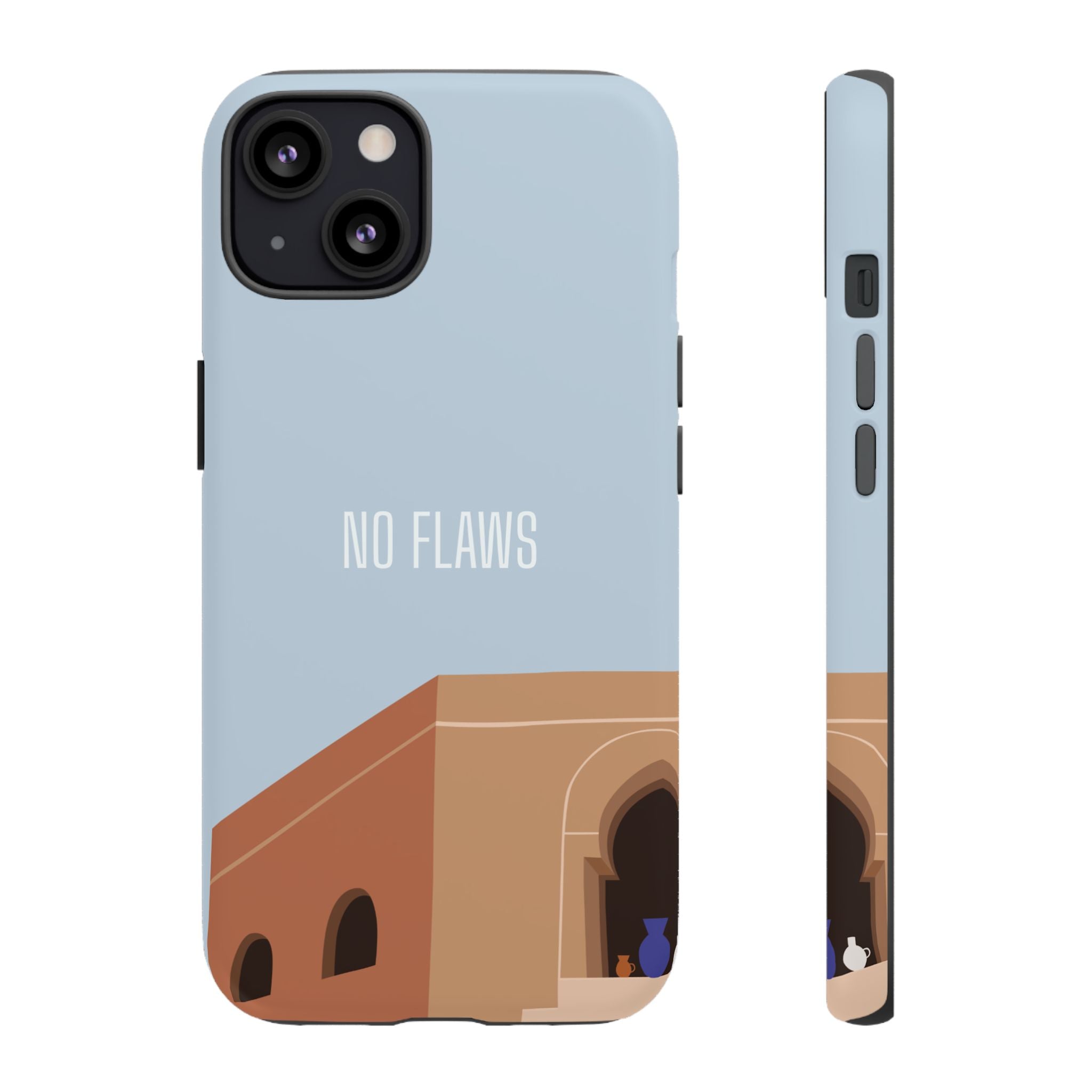 Minimal Desert Illustration “No Flaws” Protective Tough Case