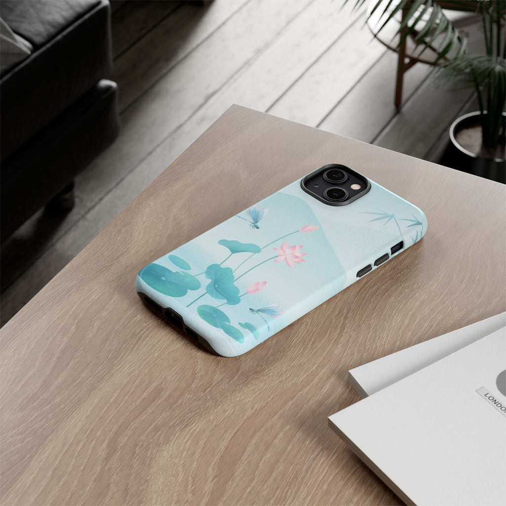 Lotus Pond Phone Case — Serene Floral iPhone Protective Cover