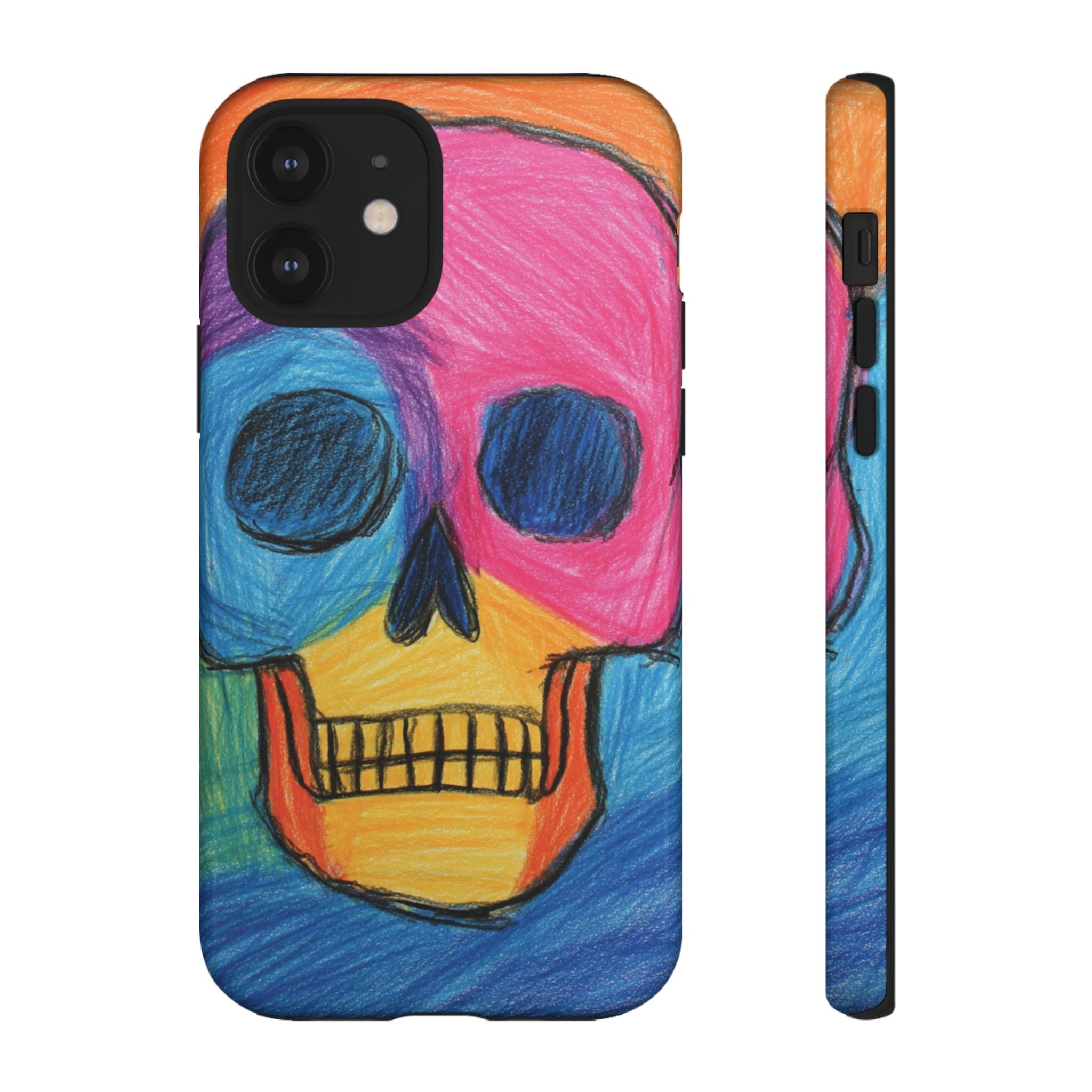 Vibrant Skull Phone Case | Tough Cases, Colorful Design, Unique Art Phone Cover