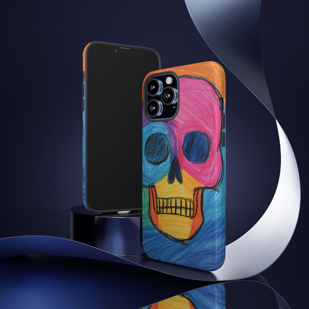 Vibrant Skull Phone Case | Tough Cases, Colorful Design, Unique Art Phone Cover