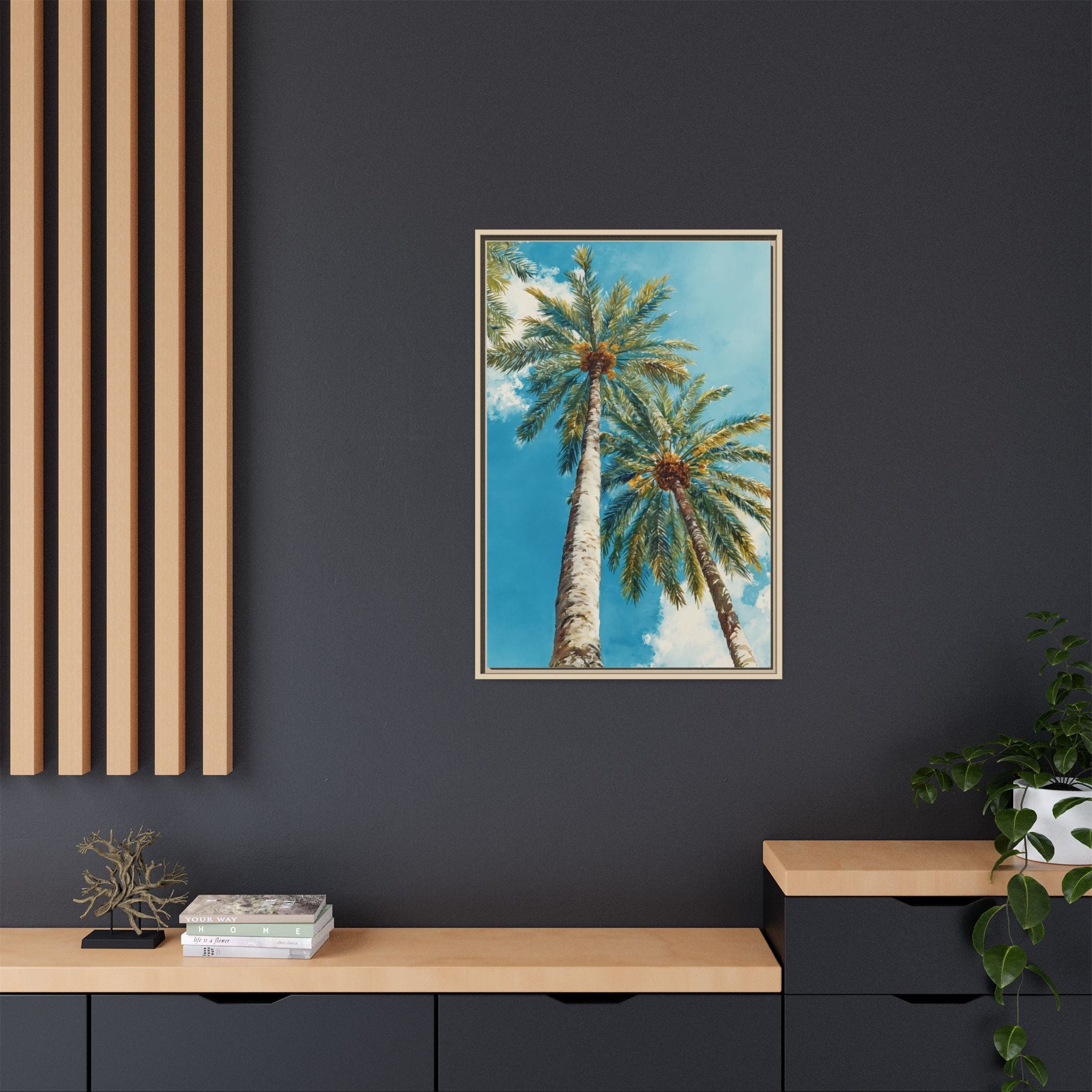 Palm Tree Sky Matte Canvas Print