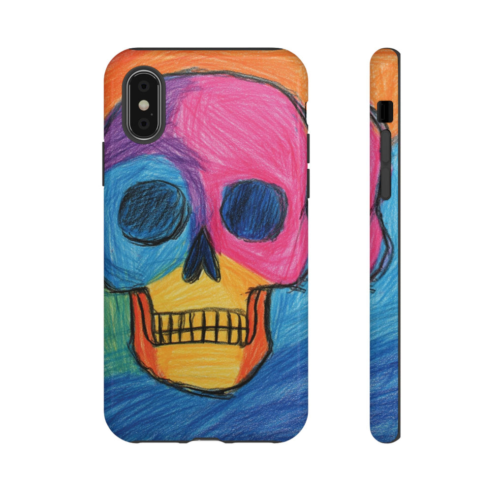 Vibrant Skull Phone Case | Tough Cases, Colorful Design, Unique Art Phone Cover