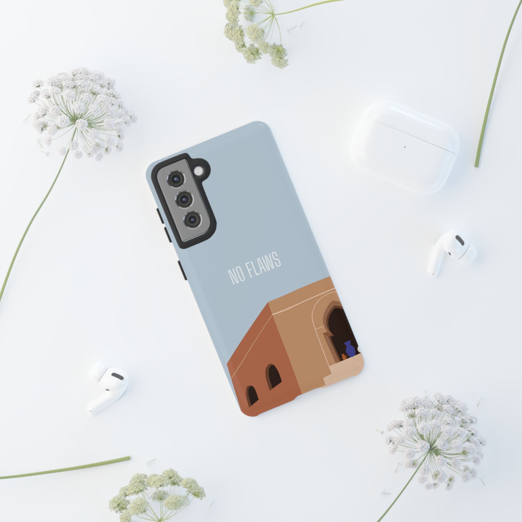 Minimal Desert Illustration “No Flaws” Protective Tough Case