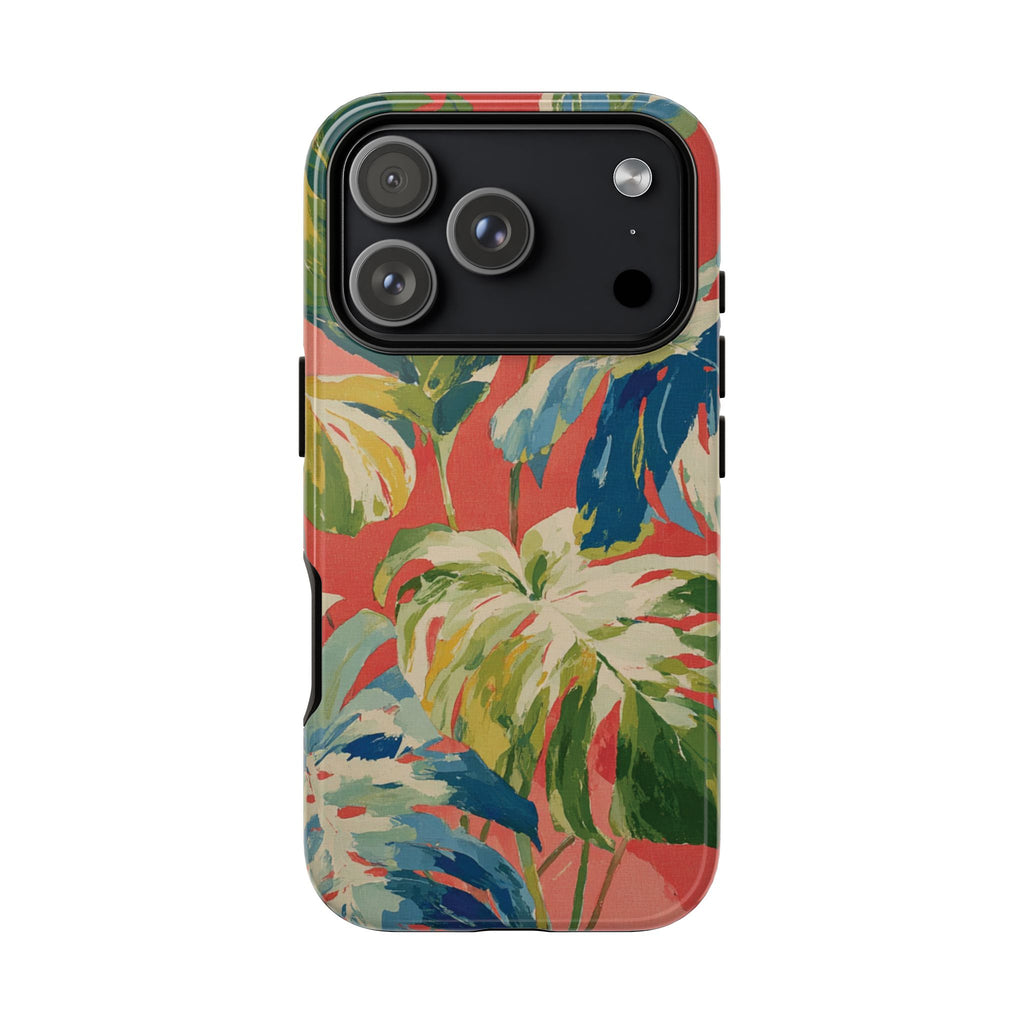 Tropical Phone Case, Floral Tough Case, Vibrant Phone Cover for Summer