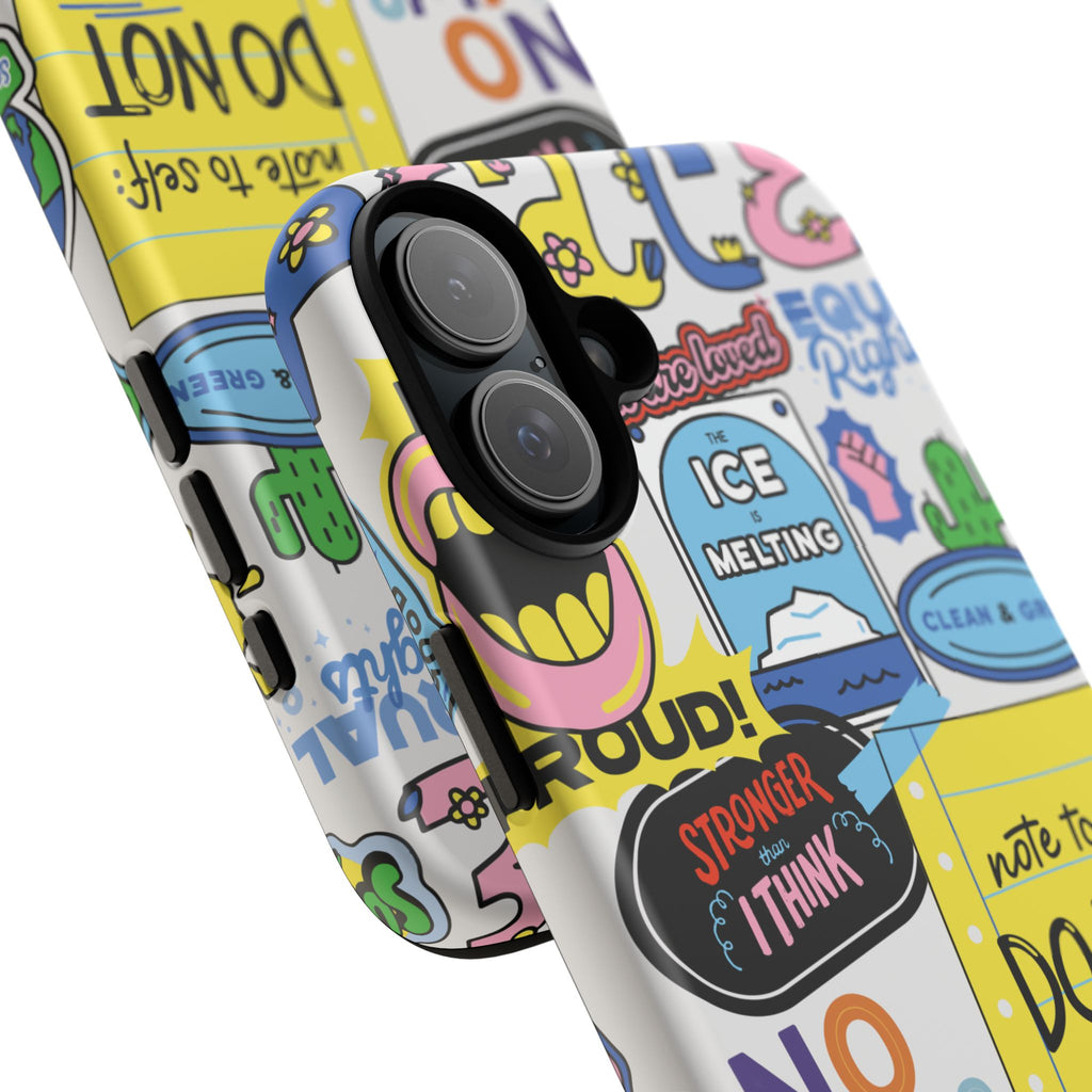 Sticker Collage Phone Case — Motivational "Do Not Quit" Protective Cover