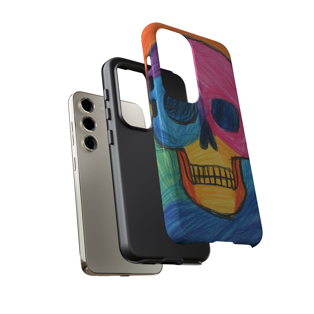 Vibrant Skull Phone Case | Tough Cases, Colorful Design, Unique Art Phone Cover