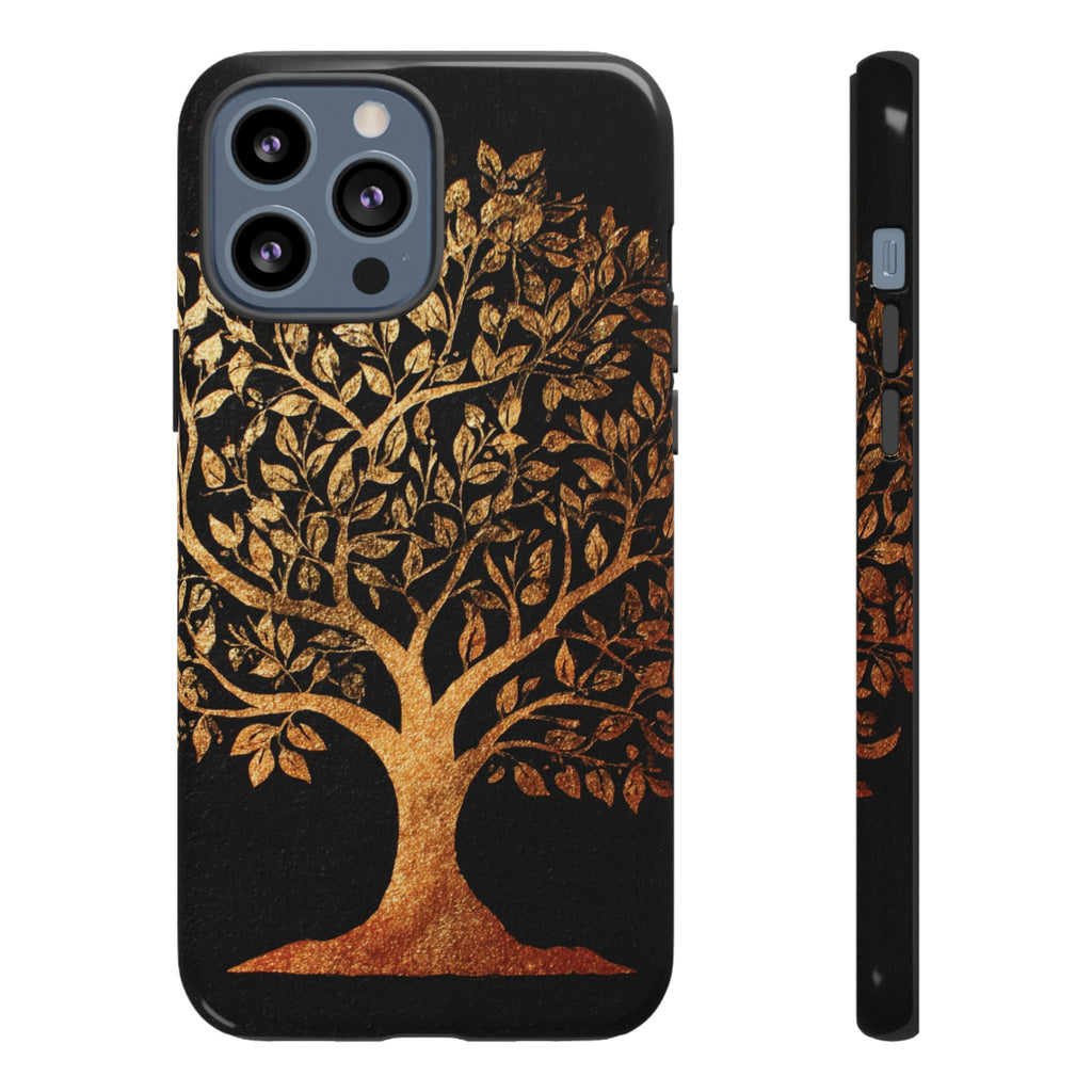 Golden Tree Phone Case, Tough Cases, Nature Lover Gift