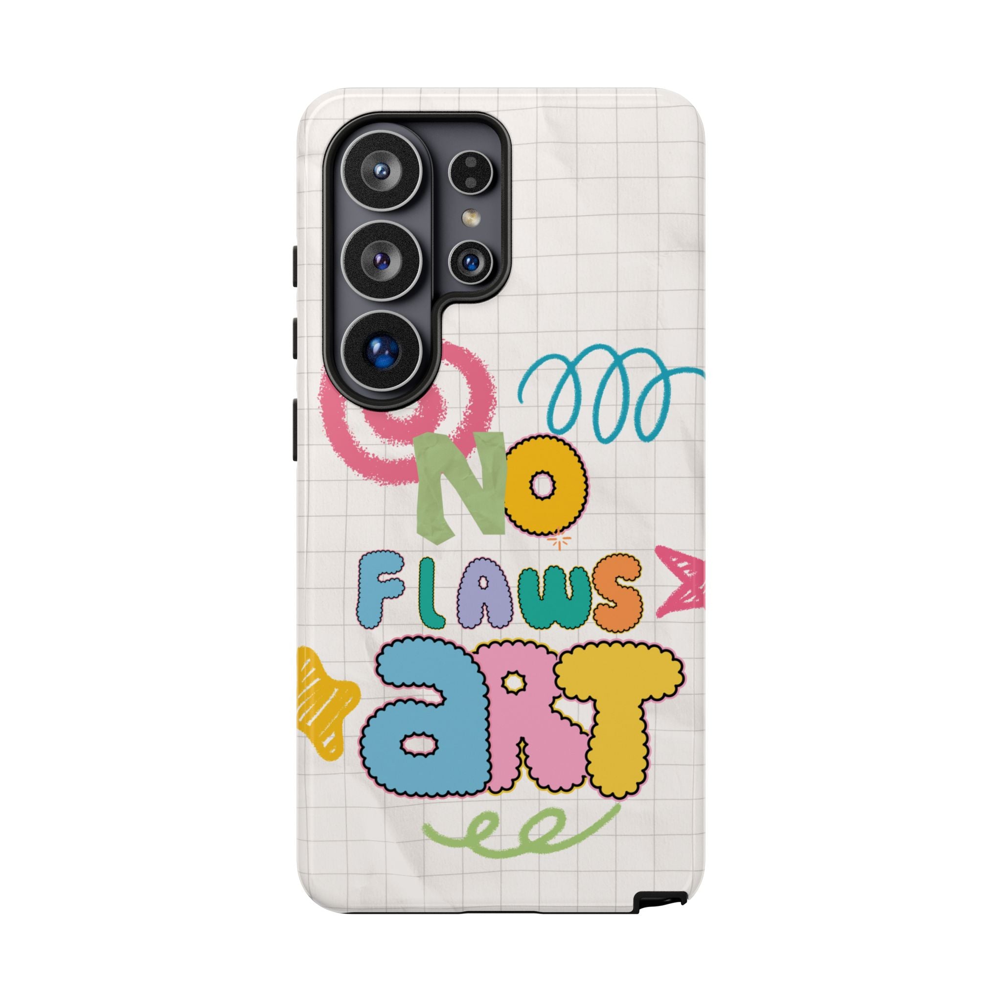 No Flaws Art Phone Case – Cute Doodle Protective Phone Cover