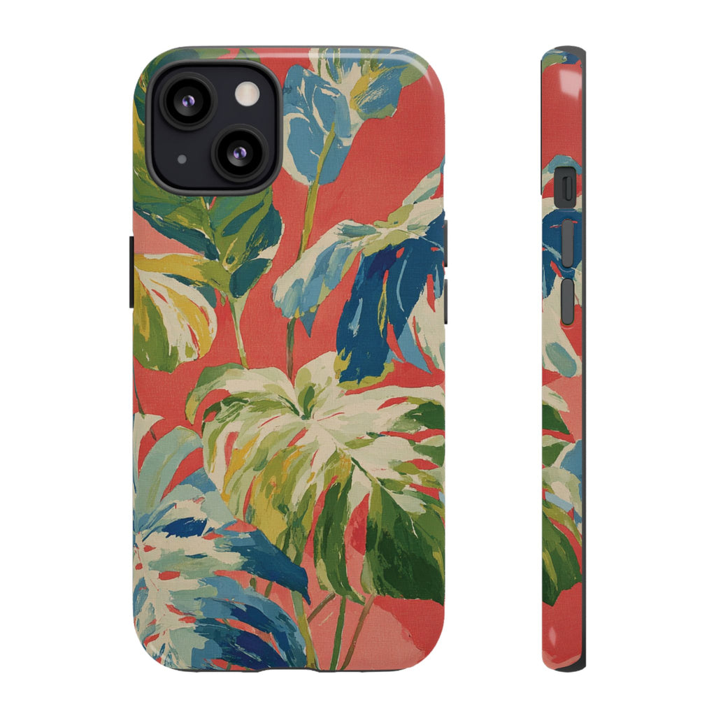 Tropical Phone Case, Floral Tough Case, Vibrant Phone Cover for Summer