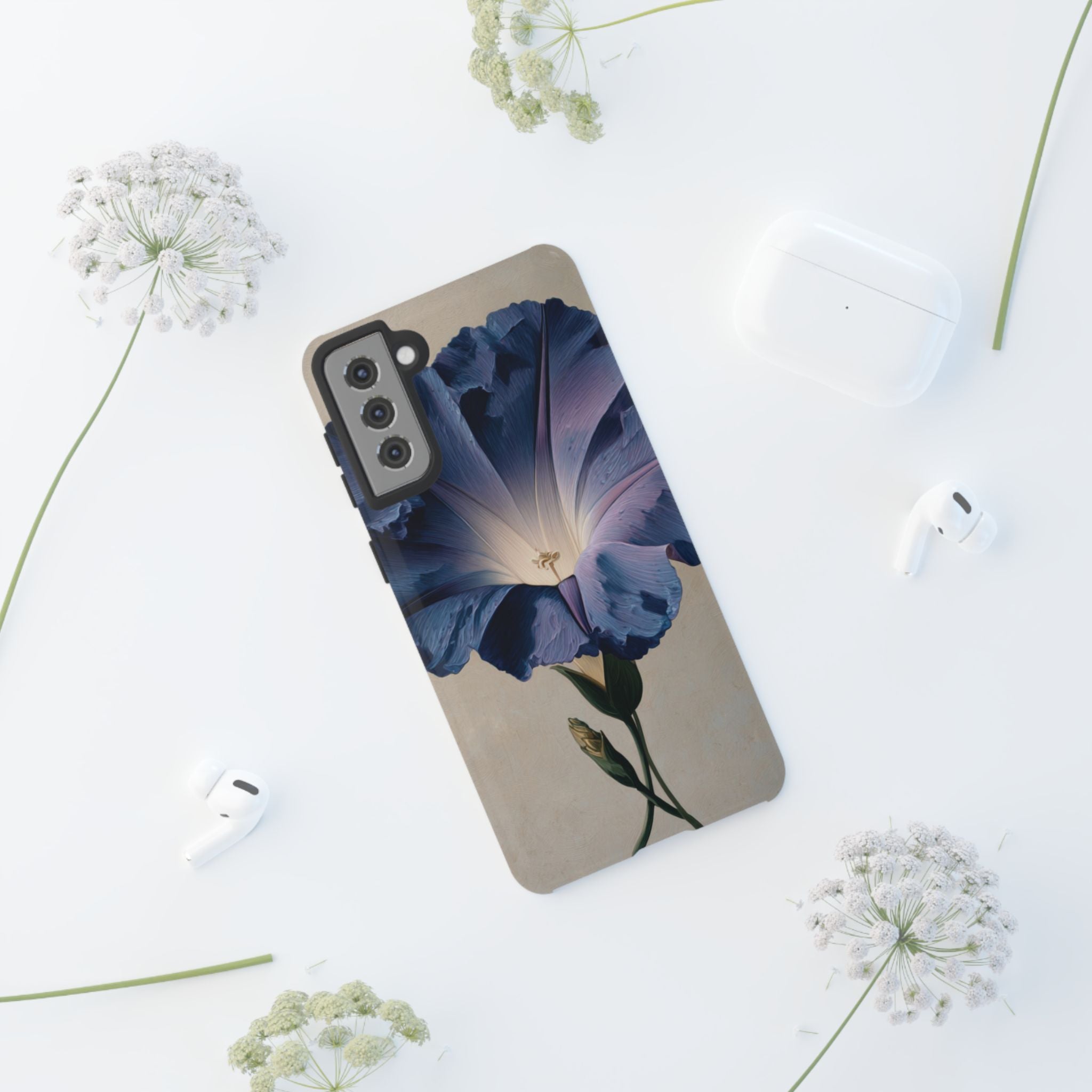 Floral Phone Case, Tough Cases with Purple Flower Design, Phone Accessories