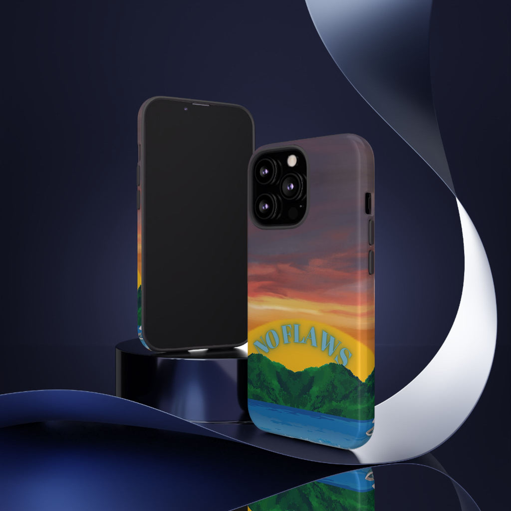 Sunset 'No Flaws' Tough Phone Case — Tropical Beach Protective Cover