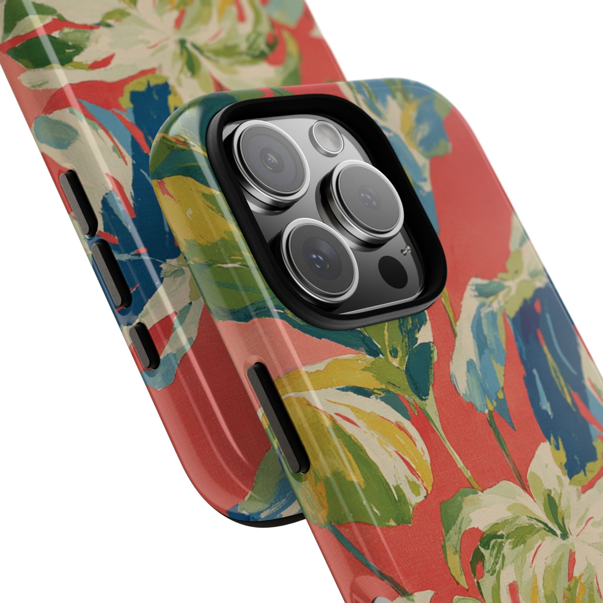 Tropical Phone Case, Floral Tough Case, Vibrant Phone Cover for Summer