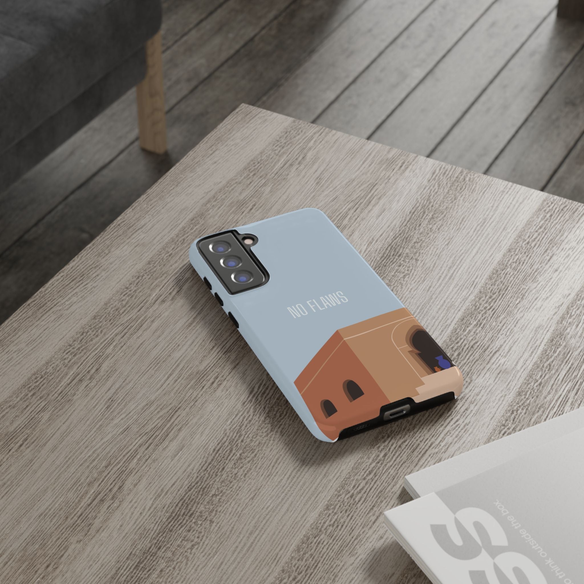 Minimal Desert Illustration “No Flaws” Protective Tough Case