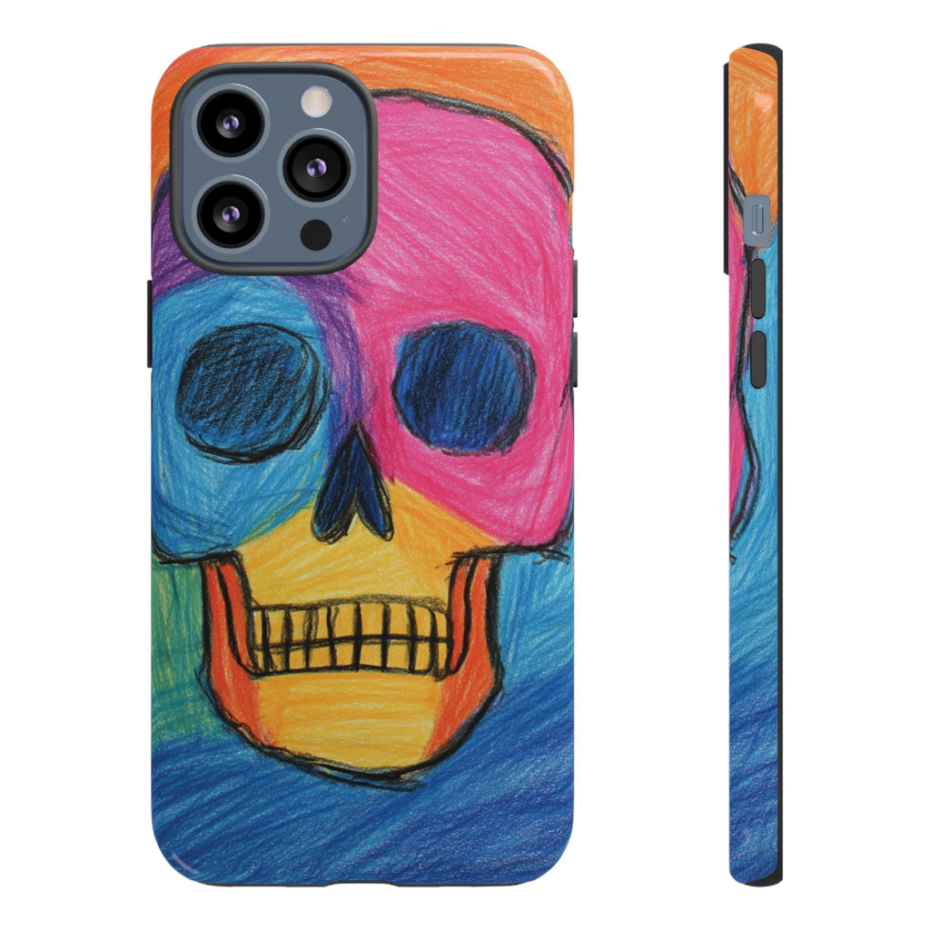 Vibrant Skull Phone Case | Tough Cases, Colorful Design, Unique Art Phone Cover