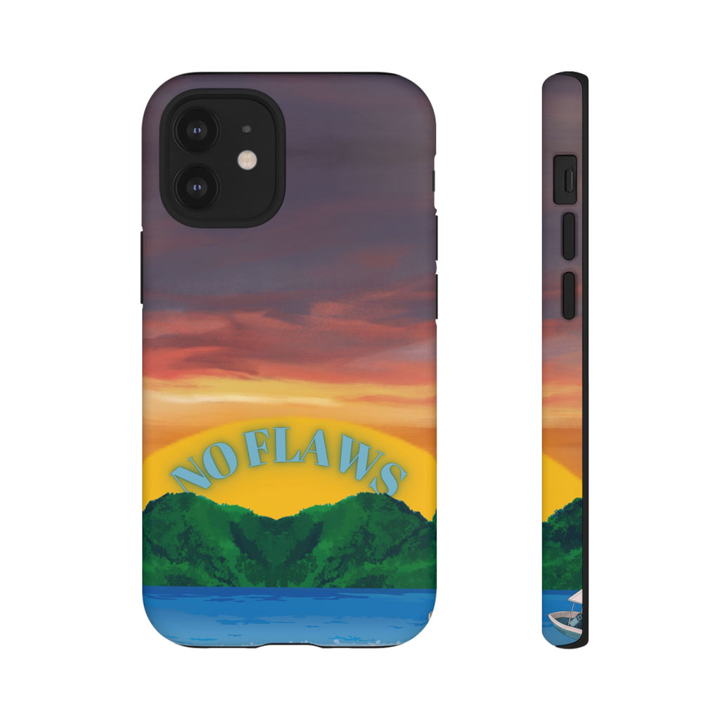Sunset 'No Flaws' Tough Phone Case — Tropical Beach Protective Cover