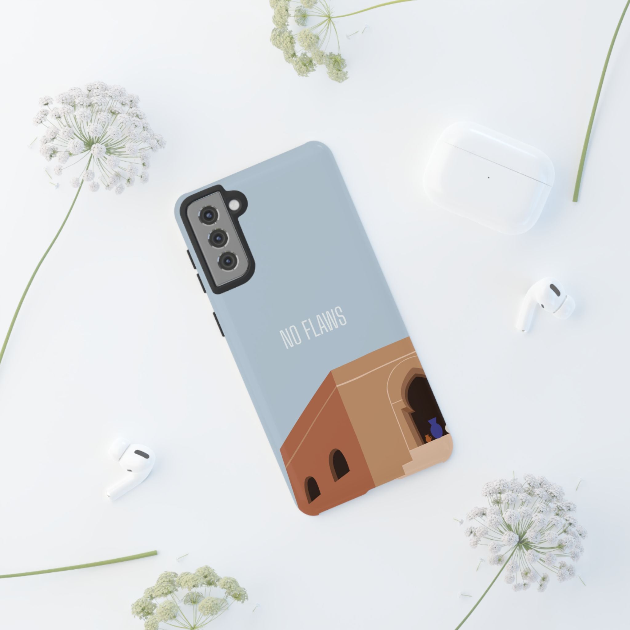 Minimal Desert Illustration “No Flaws” Protective Tough Case
