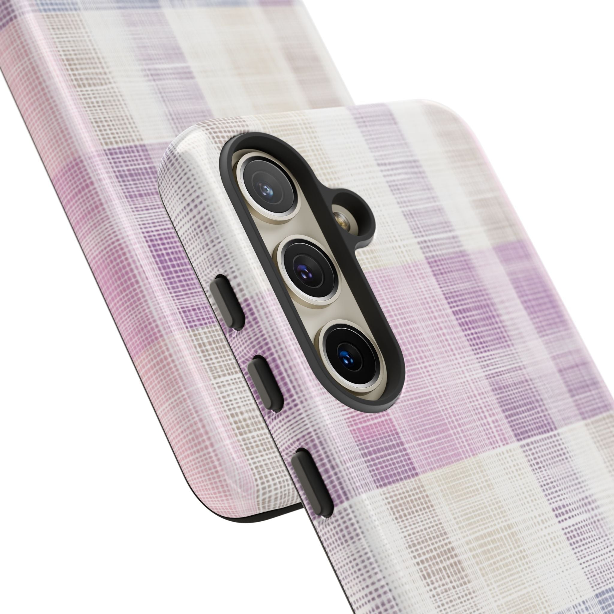 Pink Plaid Phone Case, Trendy Accessories, Birthday, Everyday Use, Tough Cases