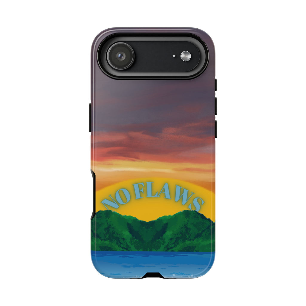 Sunset 'No Flaws' Tough Phone Case — Tropical Beach Protective Cover