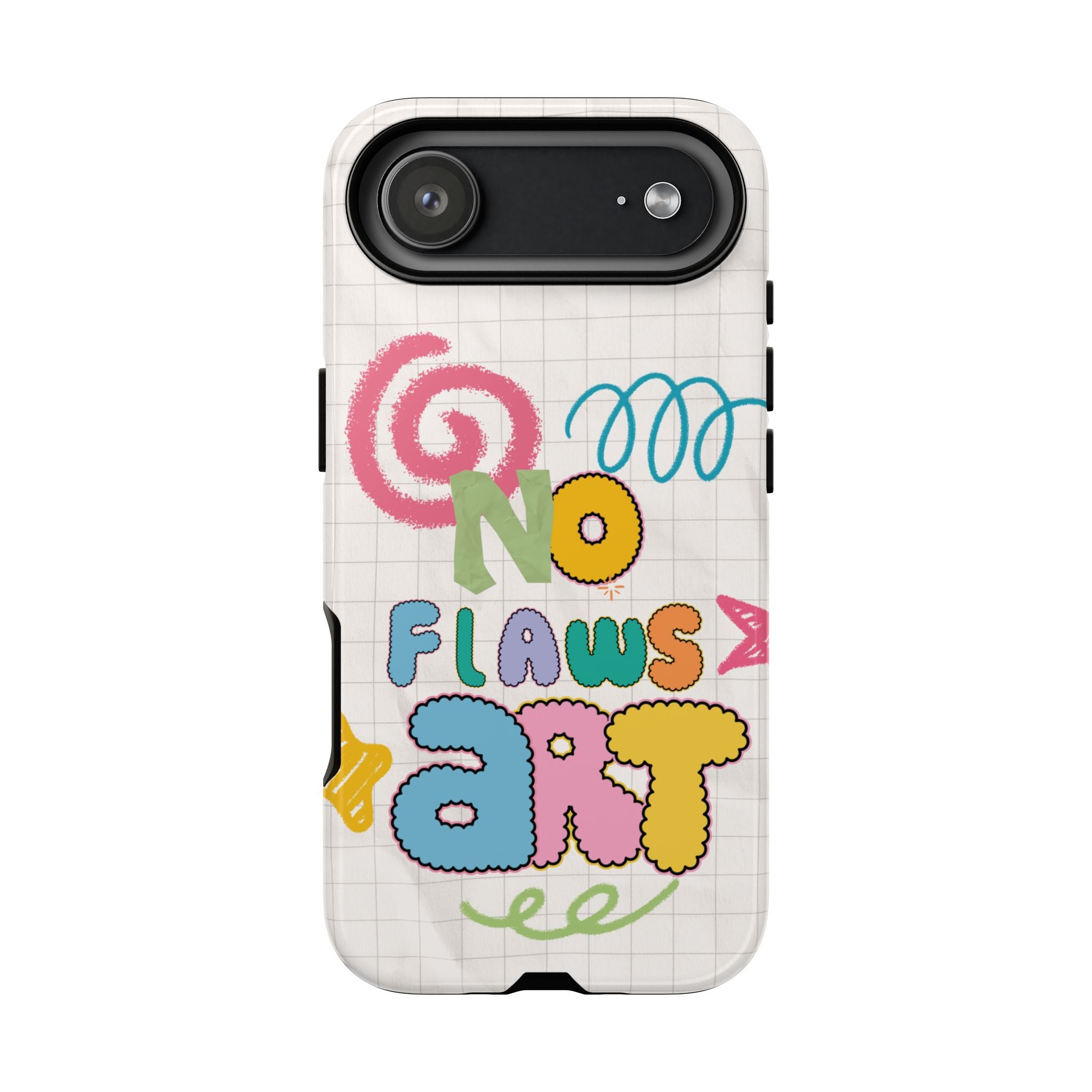 No Flaws Art Phone Case – Cute Doodle Protective Phone Cover