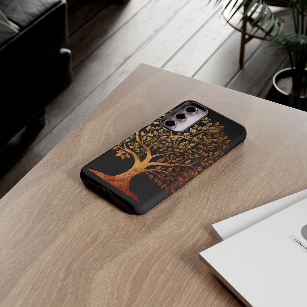 Golden Tree Phone Case, Tough Cases, Nature Lover Gift