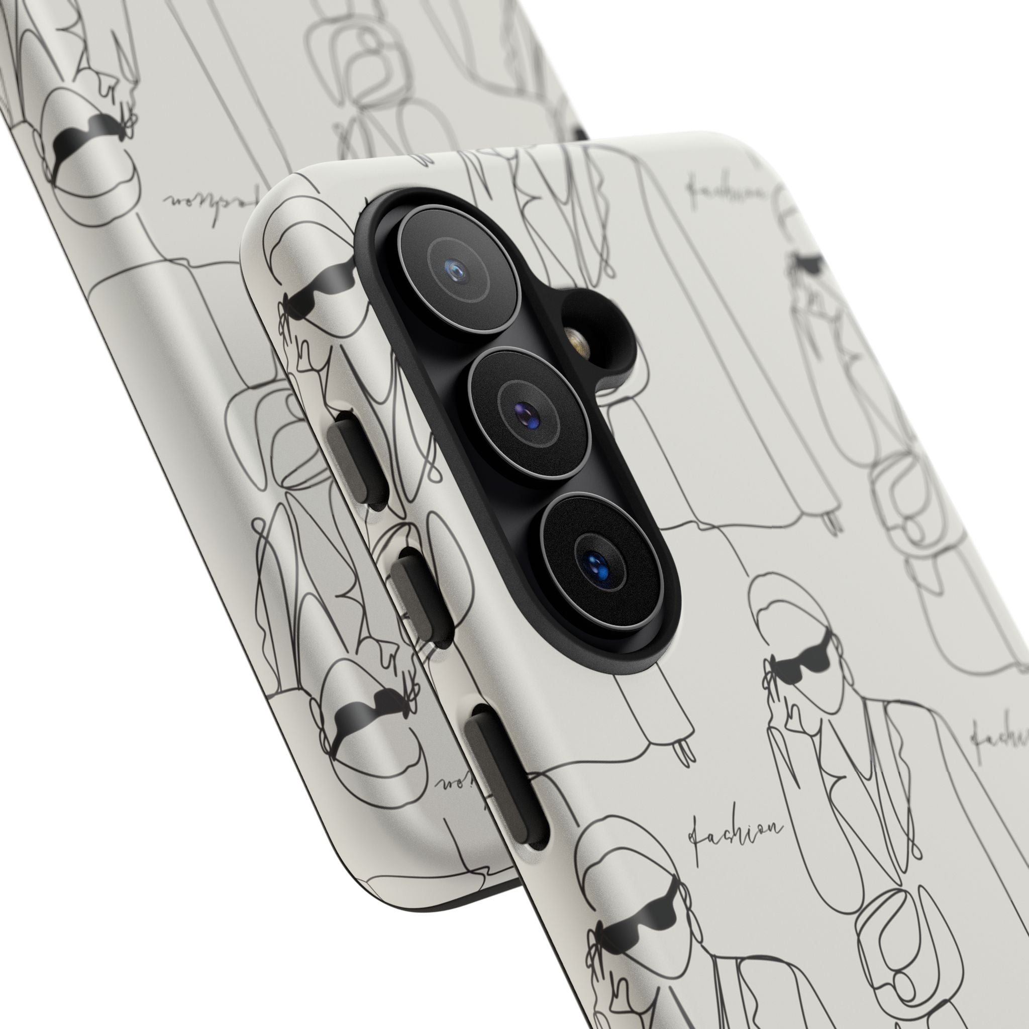Fashion Sketch Phone Case — Minimalist Chic Designer Pattern