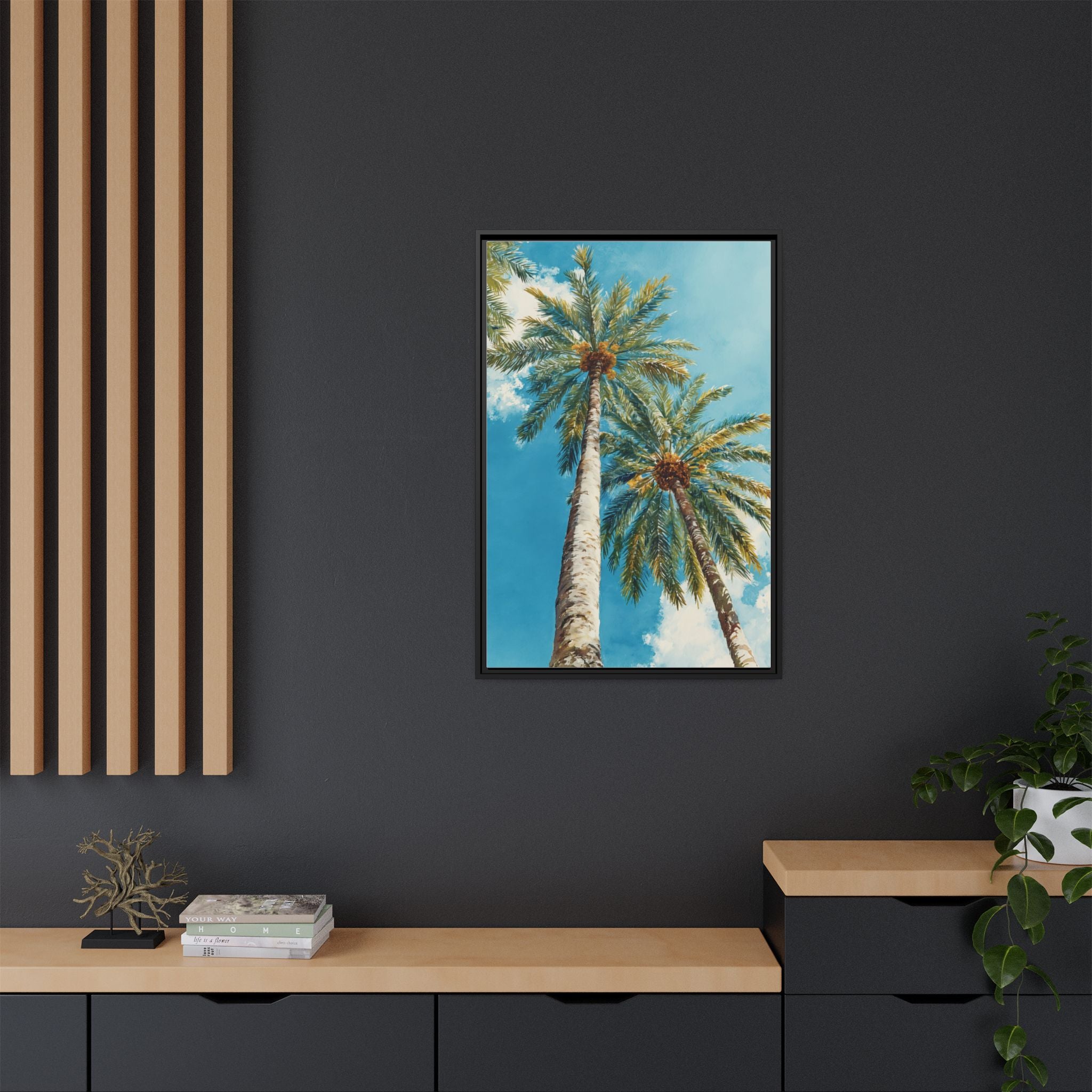 Palm Tree Sky Matte Canvas Print