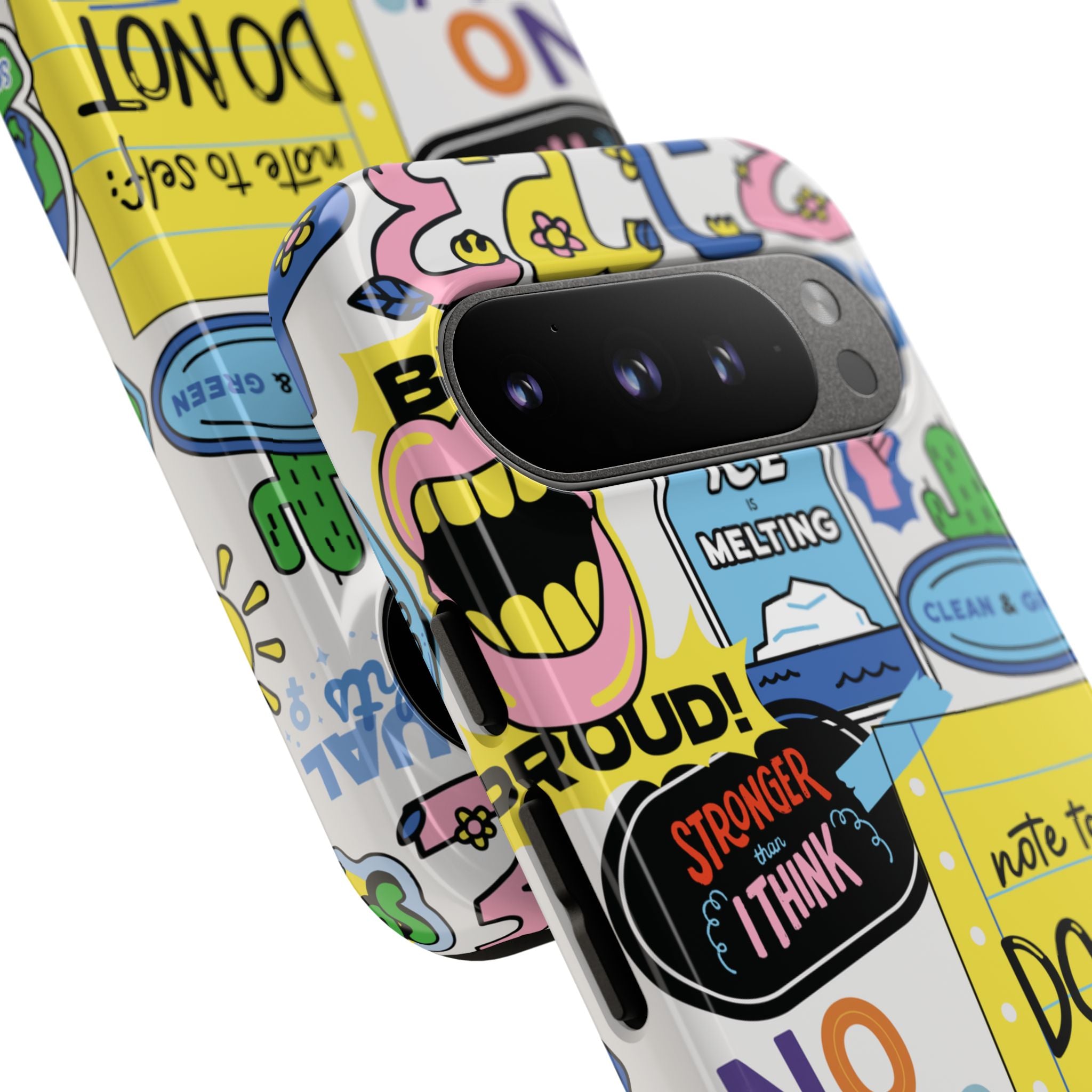 Sticker Collage Phone Case — Motivational "Do Not Quit" Protective Cover