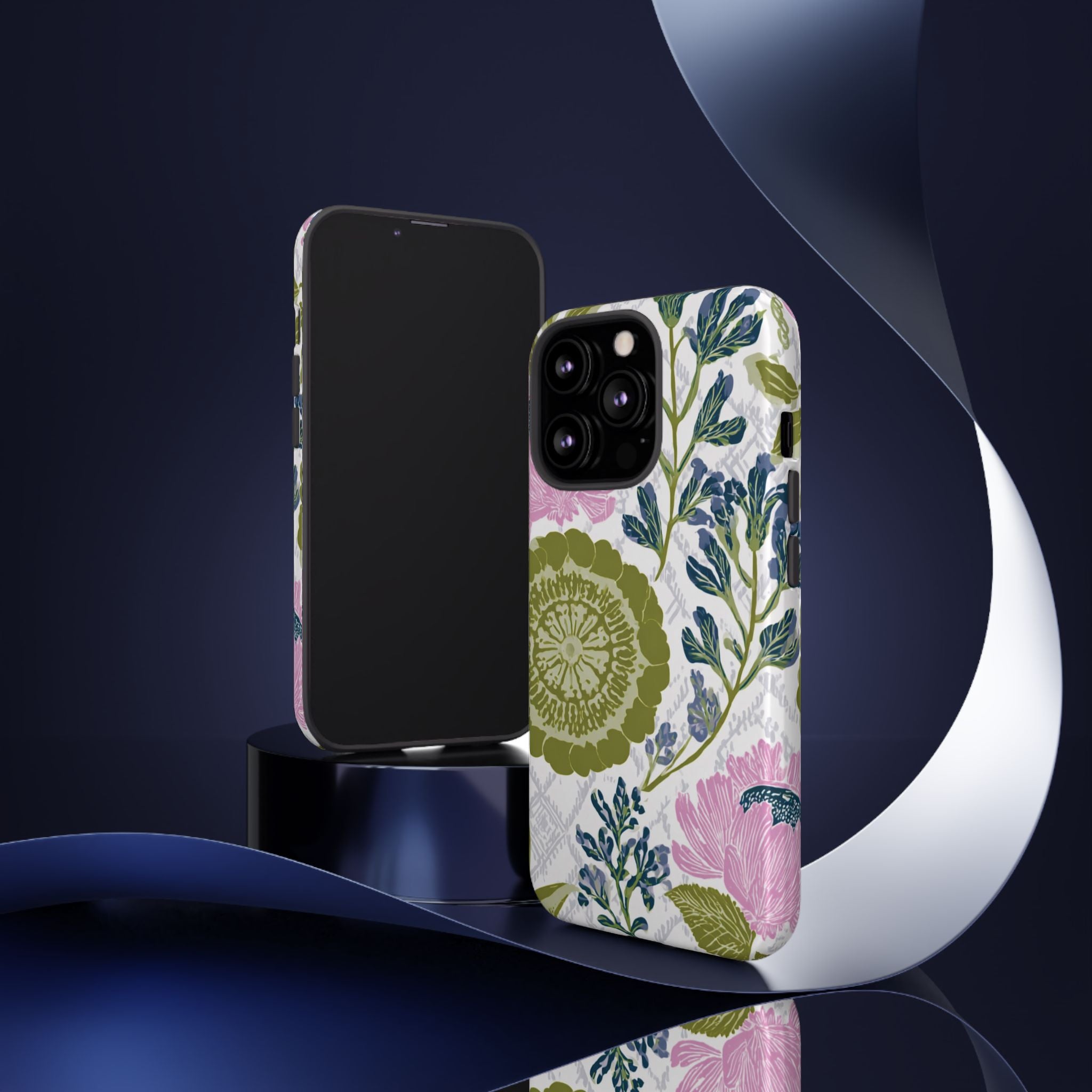 Floral Phone Case, Tough Cases with Elegant Design, Stylish Phone Accessories