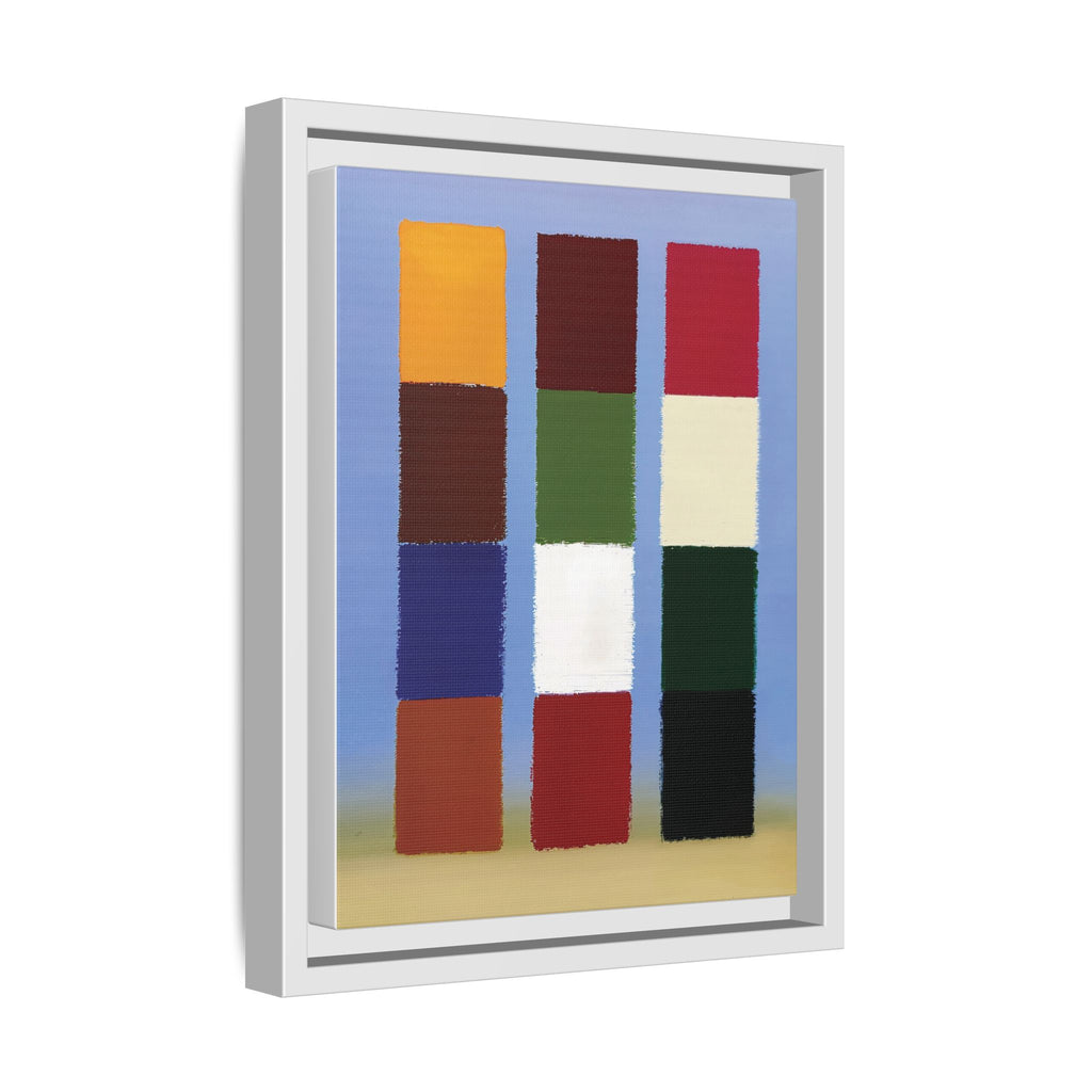 Framed Matte Canvas - Abstract Color Block Wall Art