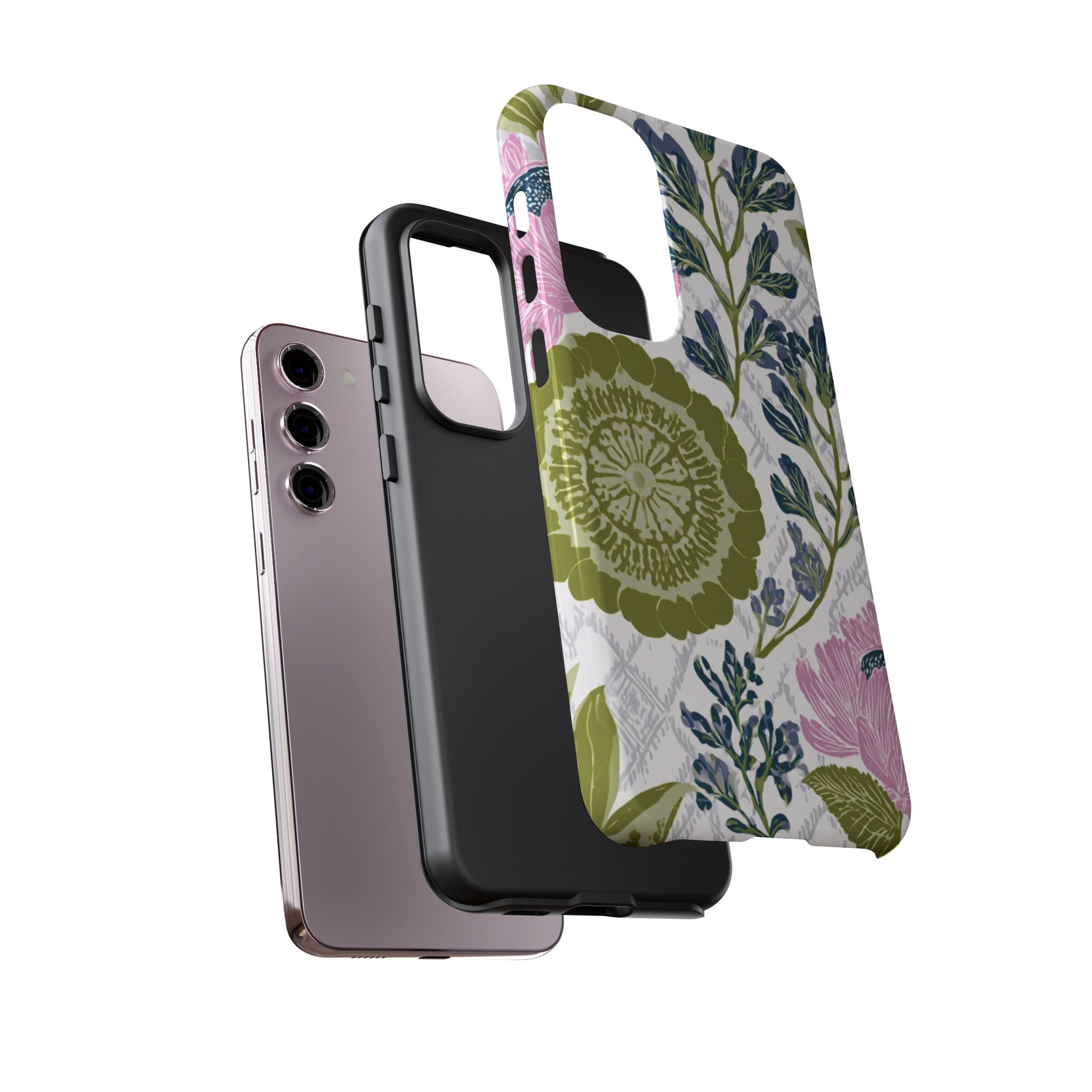 Floral Phone Case, Tough Cases with Elegant Design, Stylish Phone Accessories