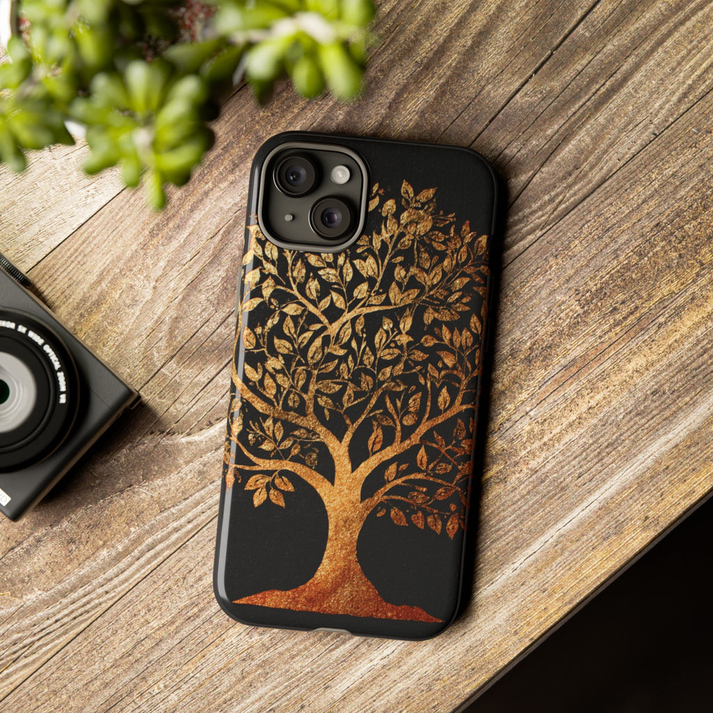 Golden Tree Phone Case, Tough Cases, Nature Lover Gift