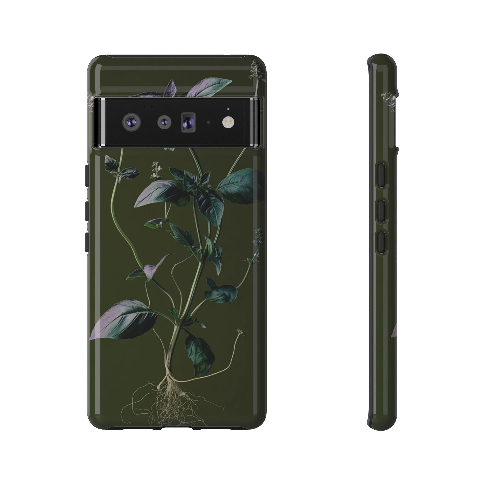 Green Botanical Phone Case, Floral Phone Cover, Nature Lover Gift