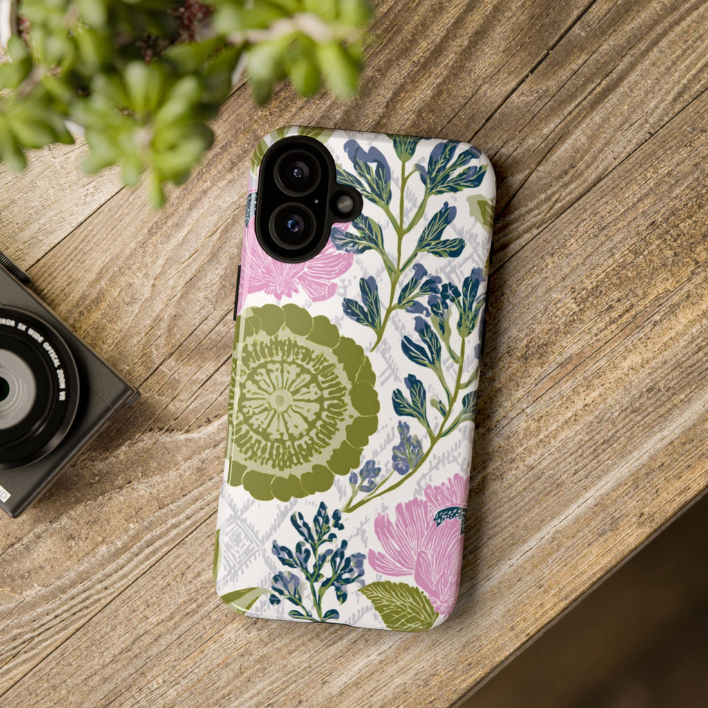 Floral Phone Case, Tough Cases with Elegant Design, Stylish Phone Accessories