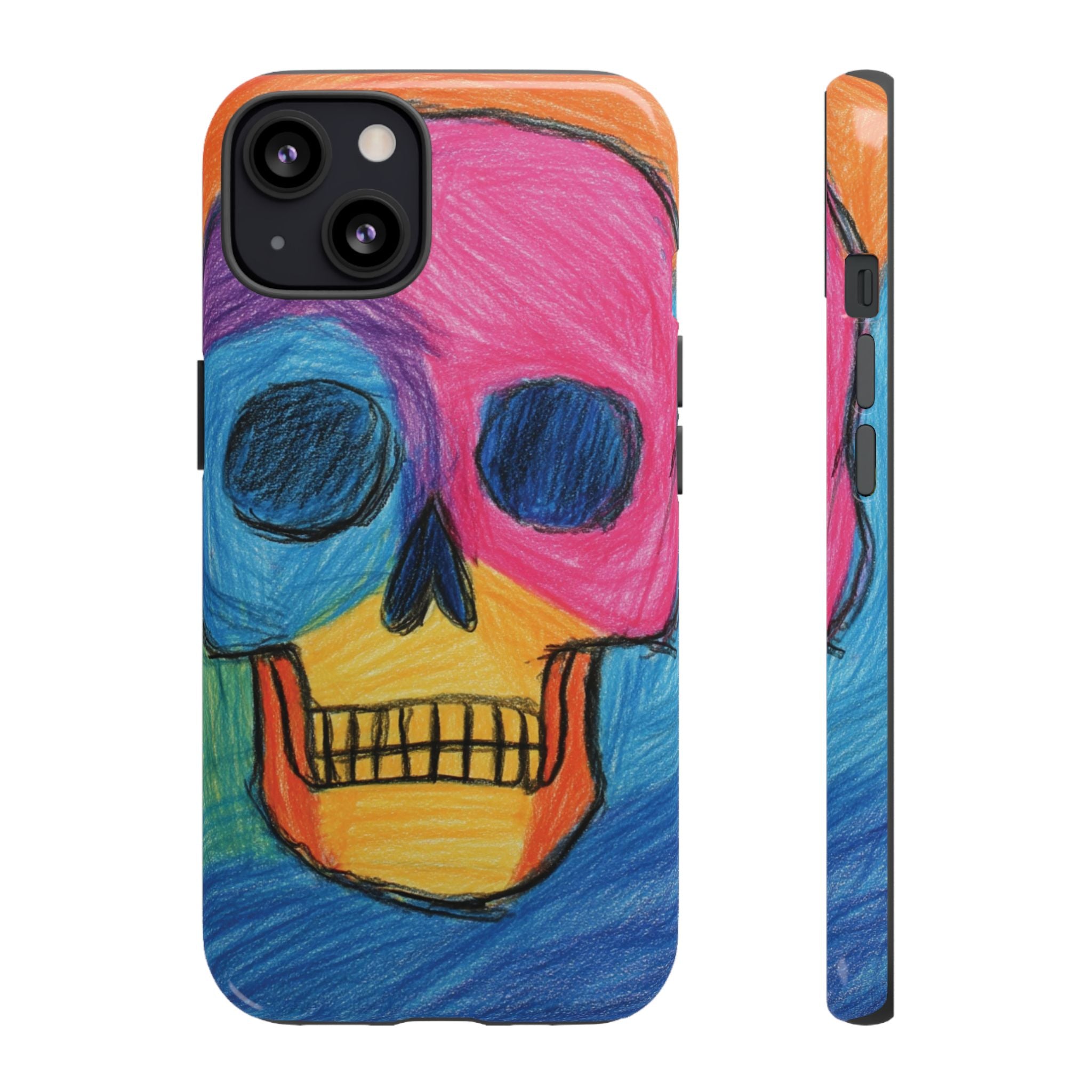 Vibrant Skull Phone Case | Tough Cases, Colorful Design, Unique Art Phone Cover