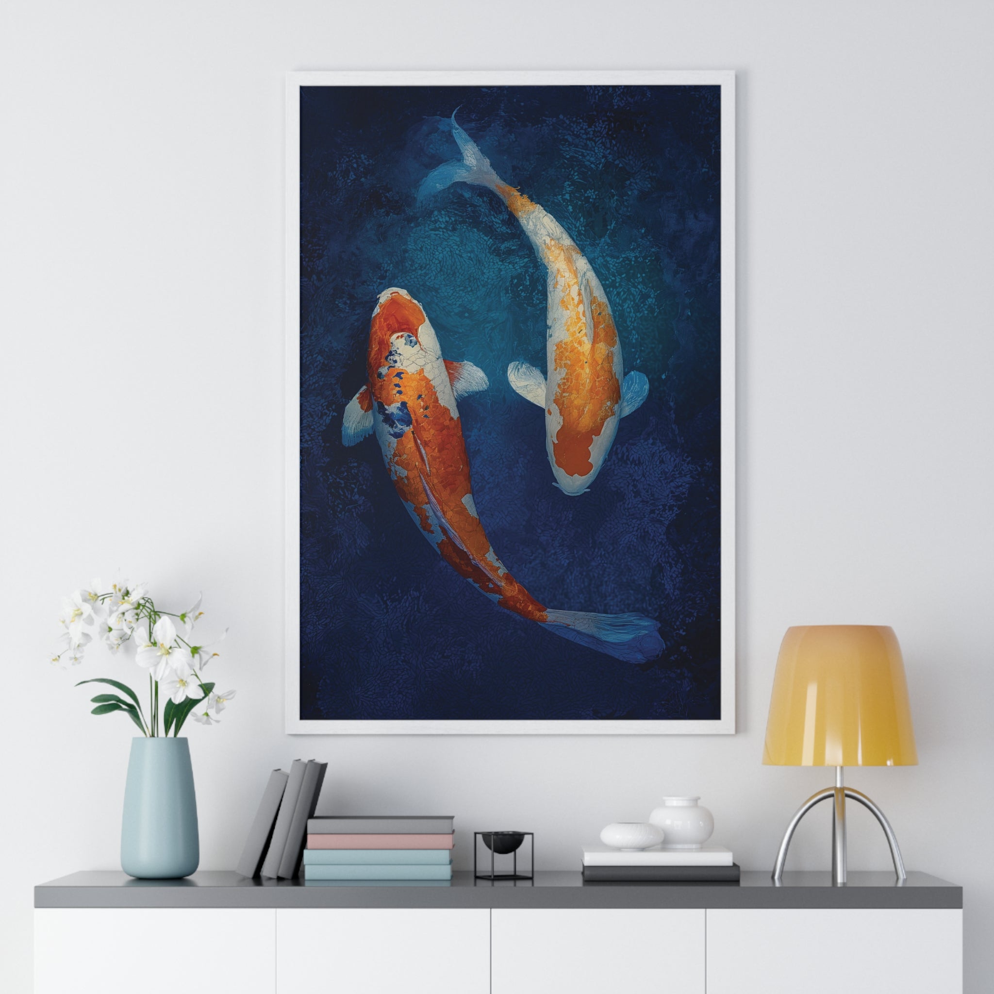 Beneath Still Waters: Koi Fish Art Poster