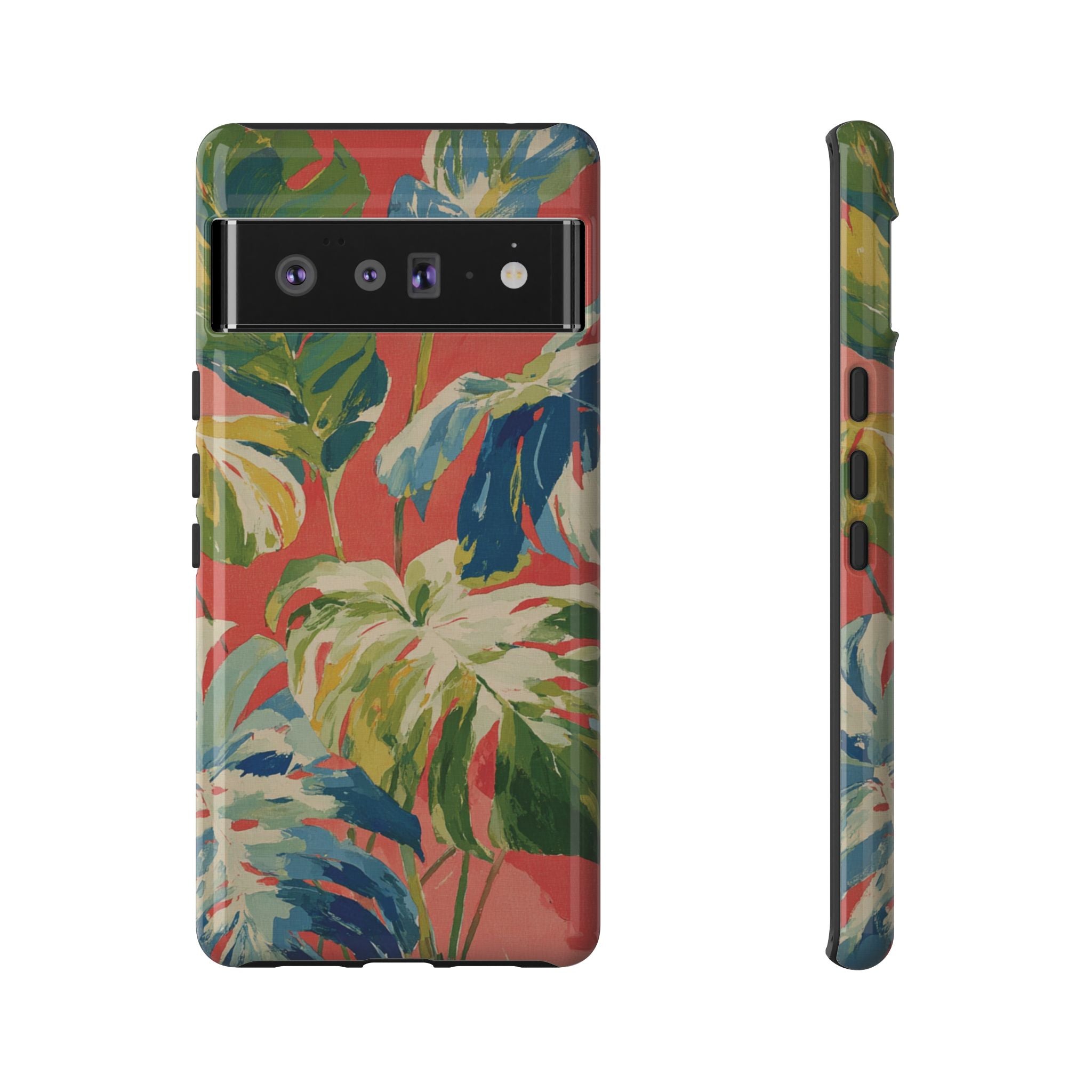 Tropical Phone Case, Floral Tough Case, Vibrant Phone Cover for Summer