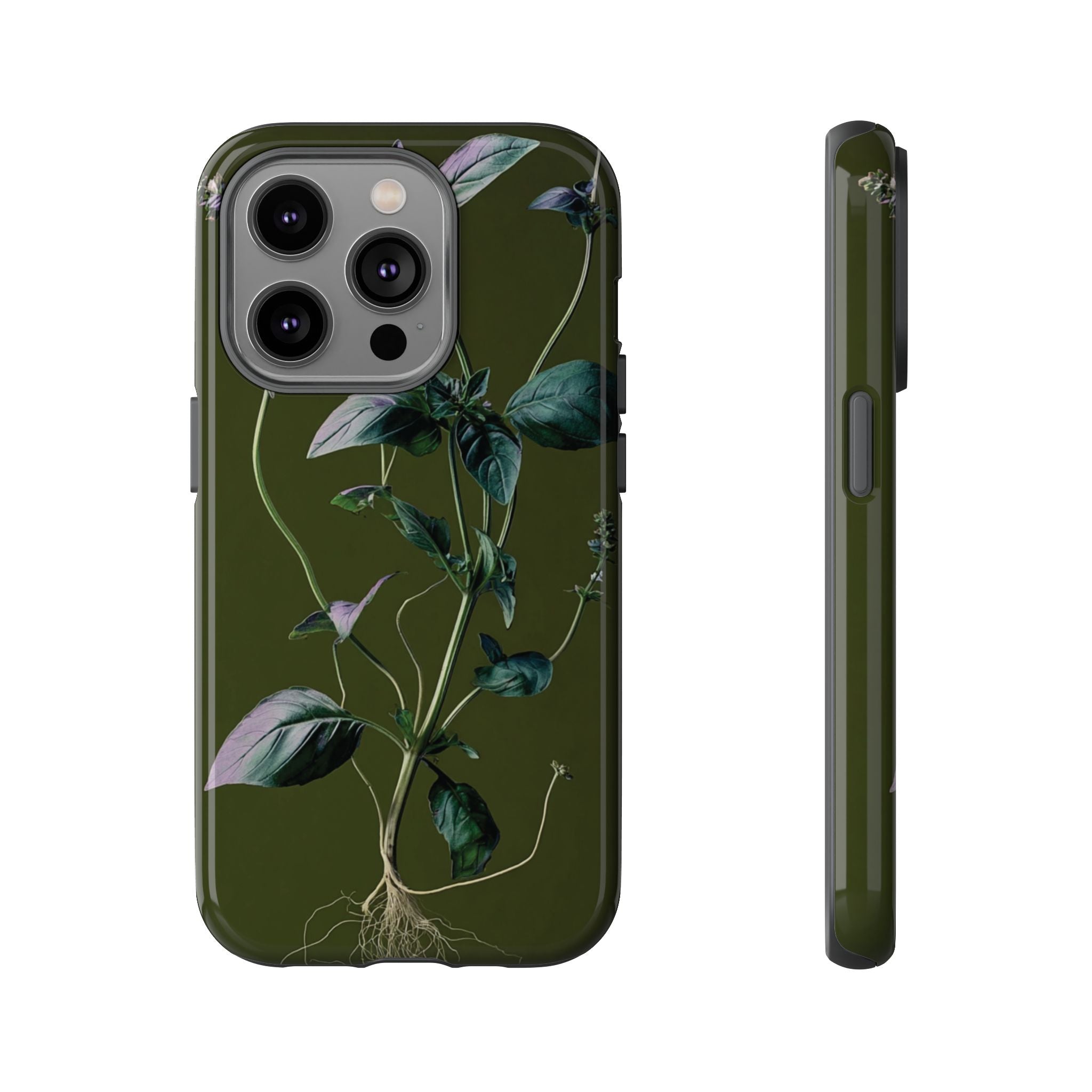 Green Botanical Phone Case, Floral Phone Cover, Nature Lover Gift