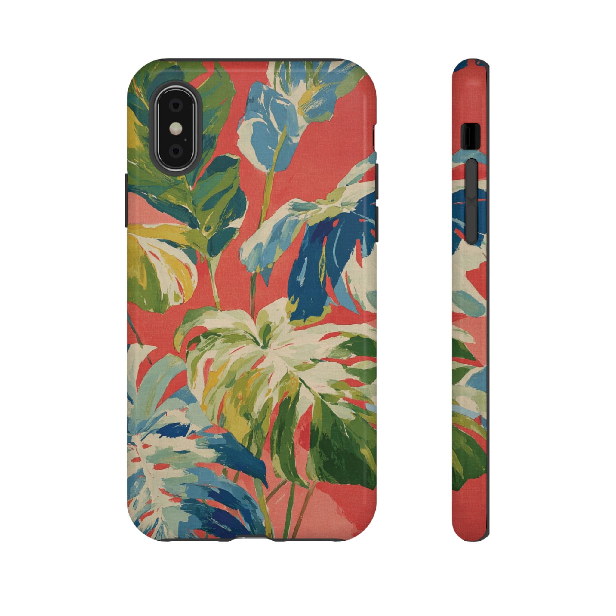 Tropical Phone Case, Floral Tough Case, Vibrant Phone Cover for Summer