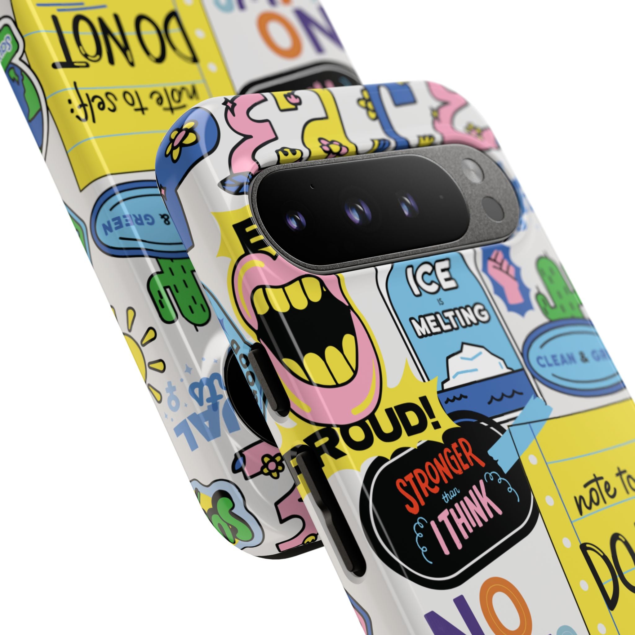 Sticker Collage Phone Case — Motivational "Do Not Quit" Protective Cover