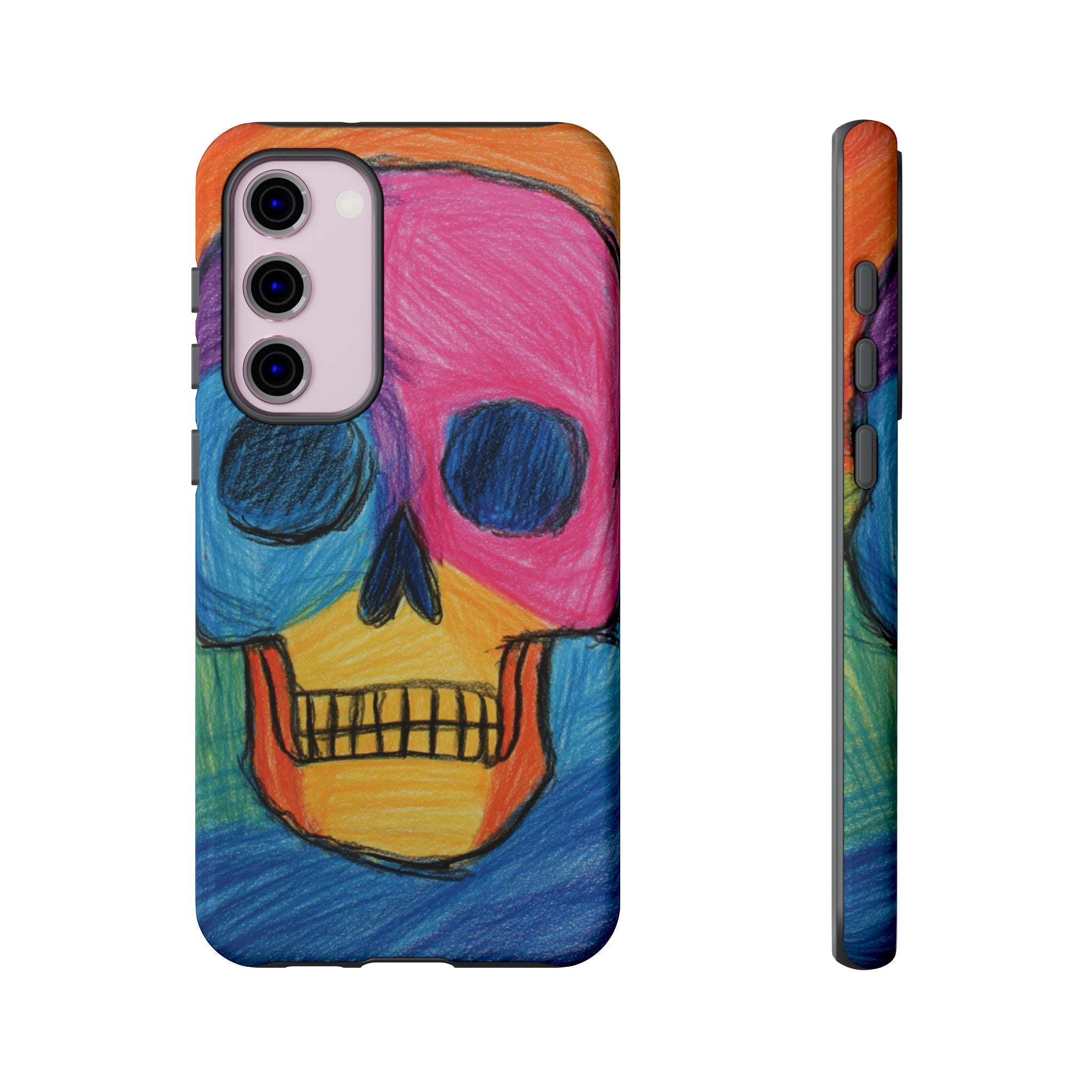 Vibrant Skull Phone Case | Tough Cases, Colorful Design, Unique Art Phone Cover
