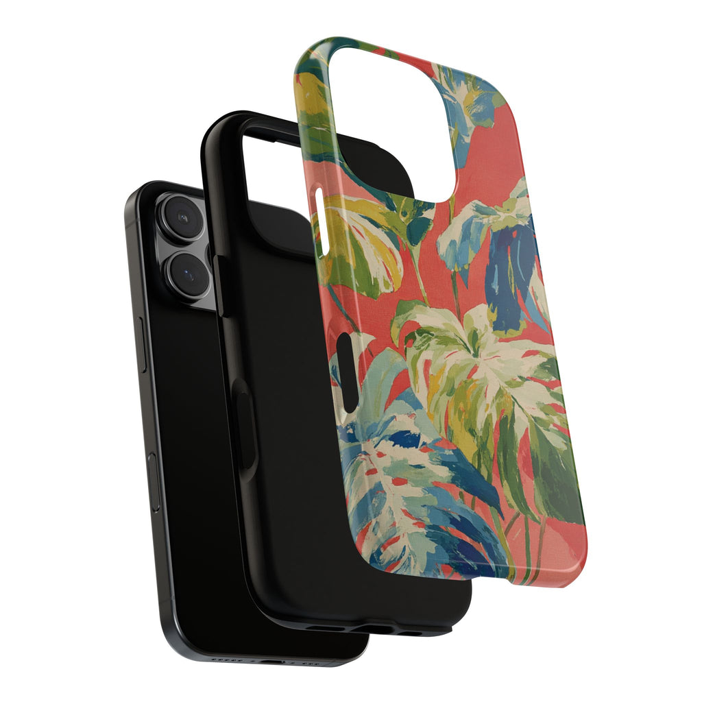 Tropical Phone Case, Floral Tough Case, Vibrant Phone Cover for Summer